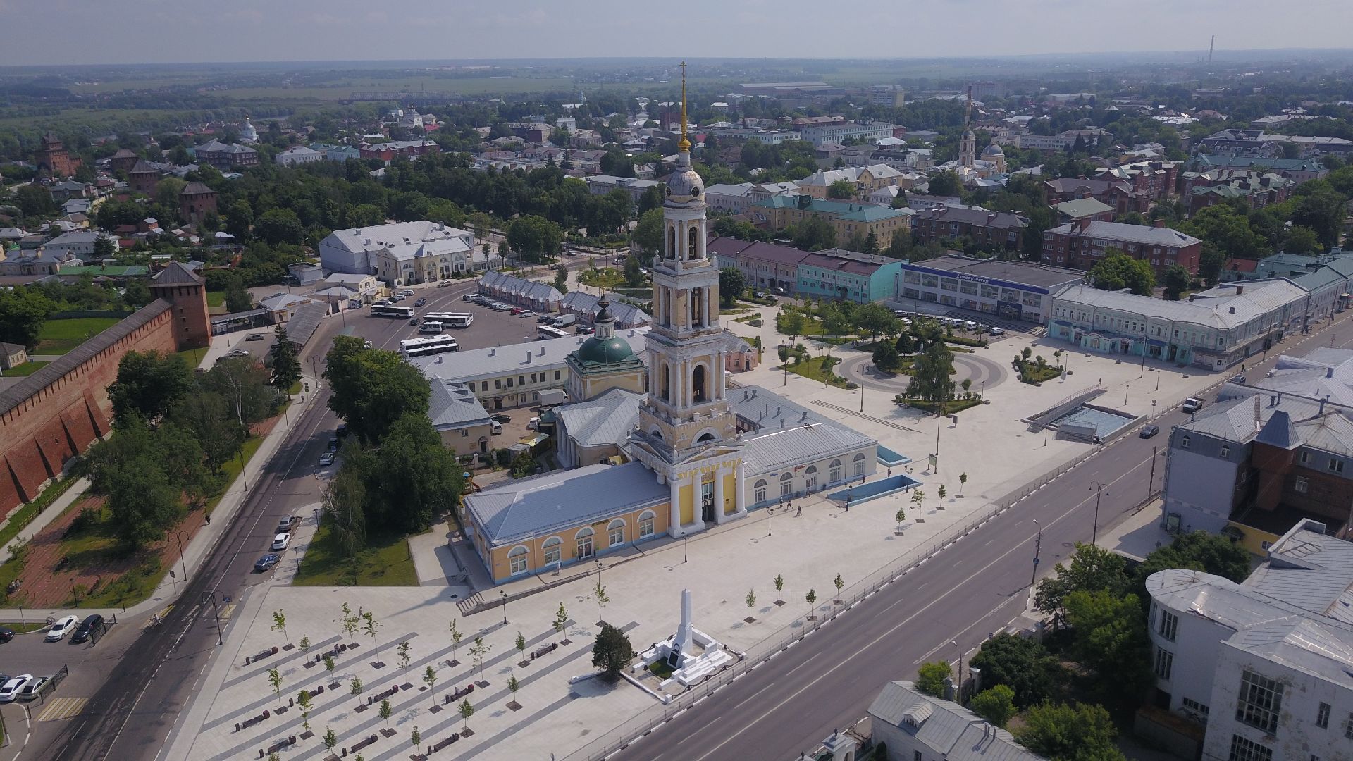 видео с коптера, Коломна, благоустройство,