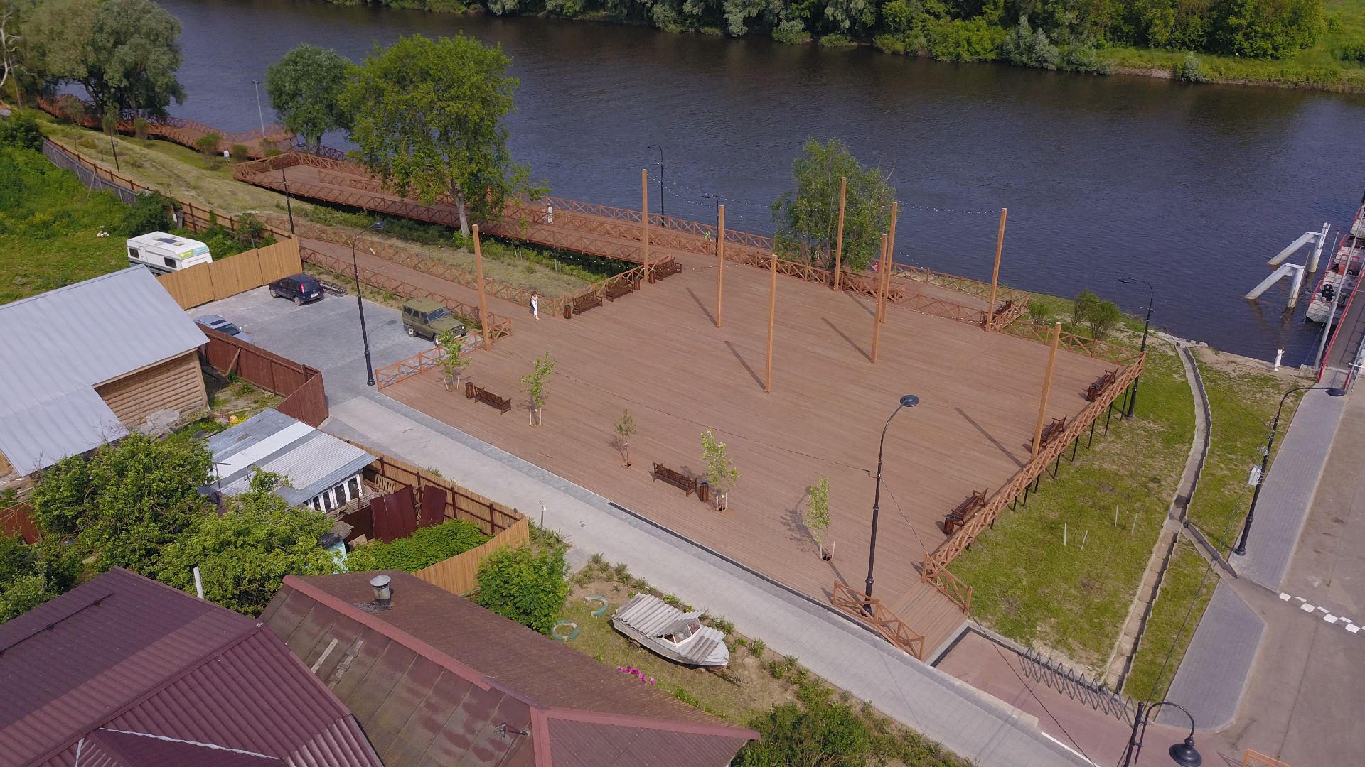 видео с коптера, Коломна, благоустройство,