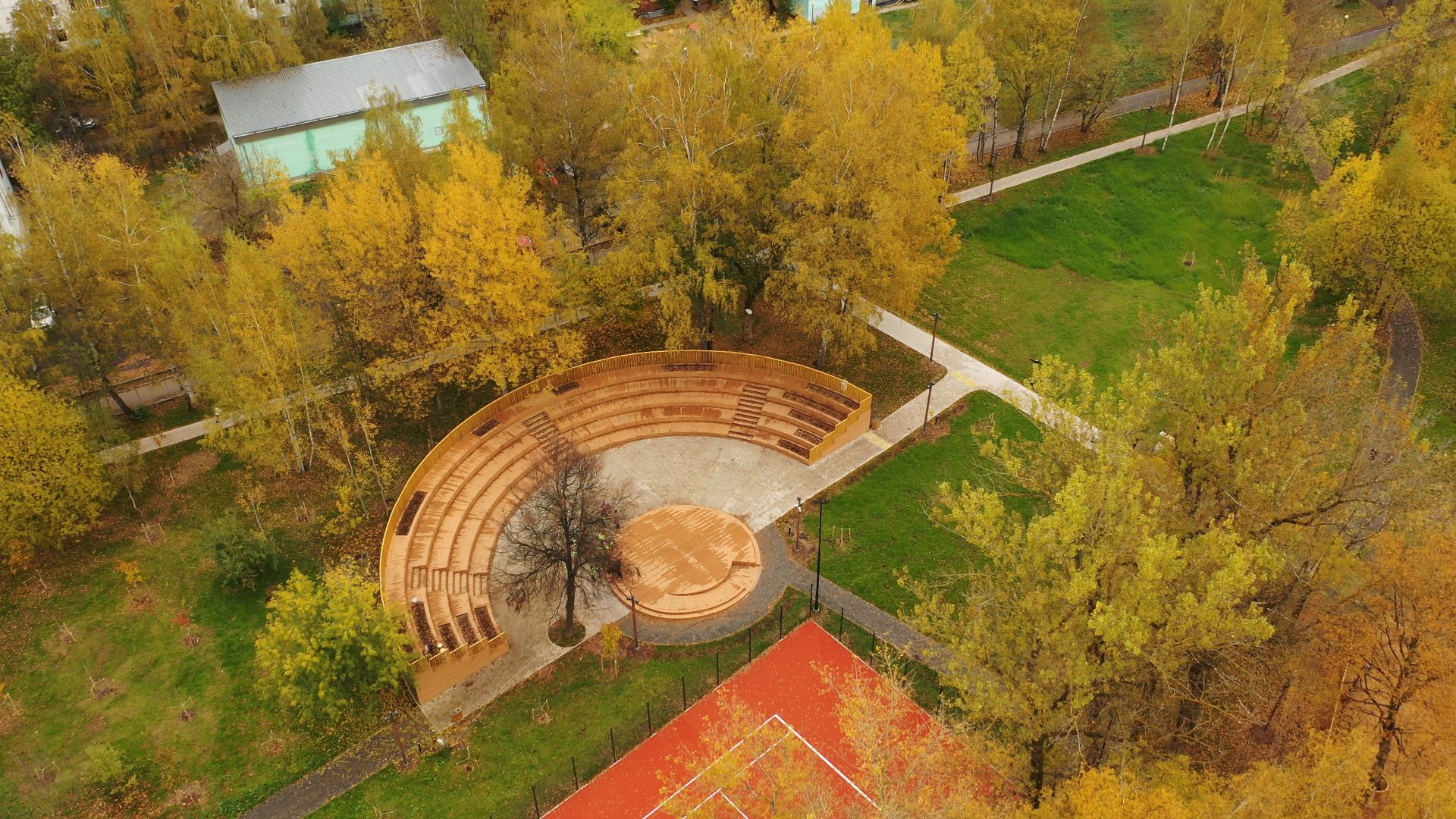 видео с коптера, краснознаменск, одинцово, парки, благоустройство,