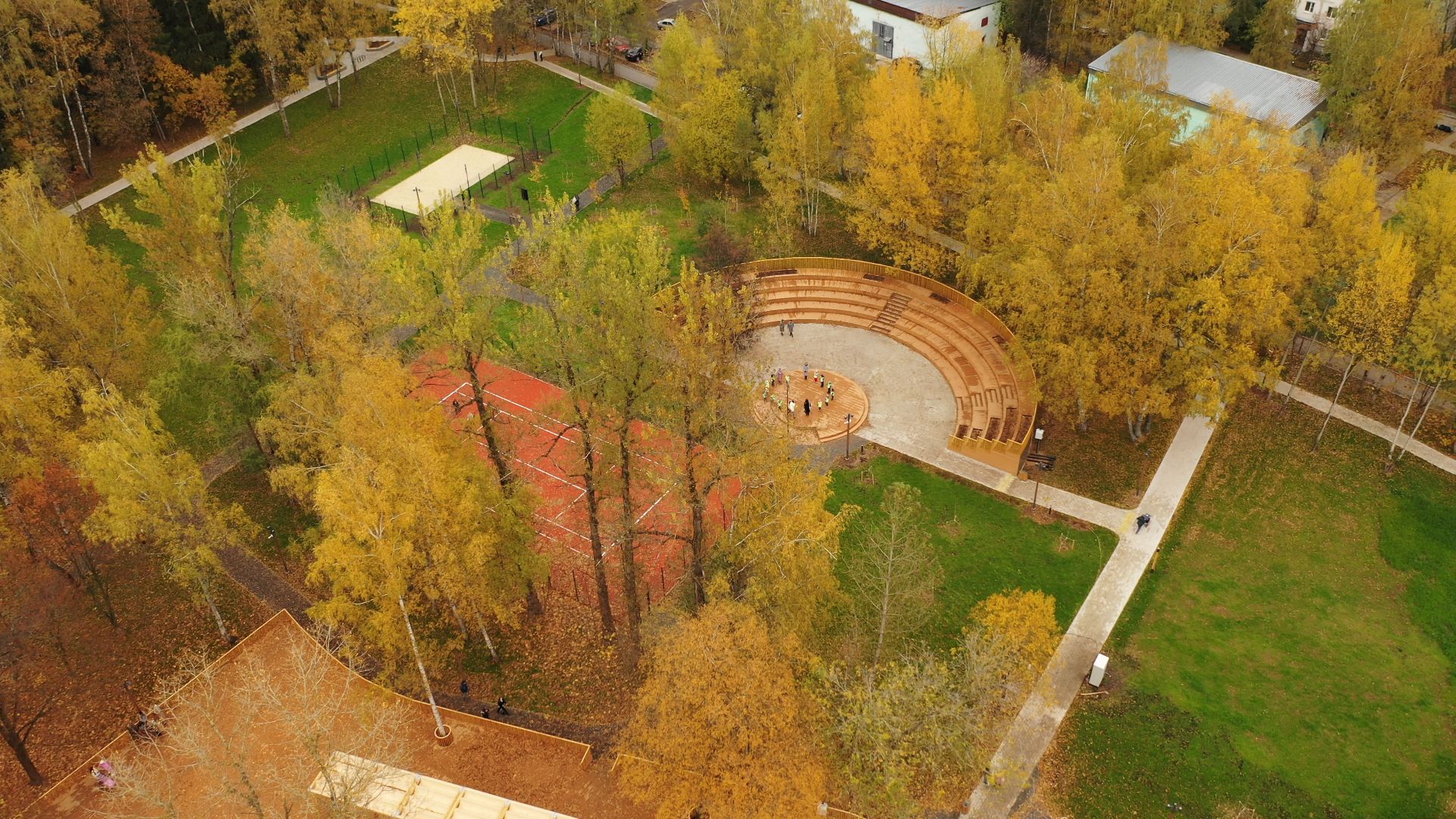 видео с коптера, краснознаменск, одинцово, парки, благоустройство,