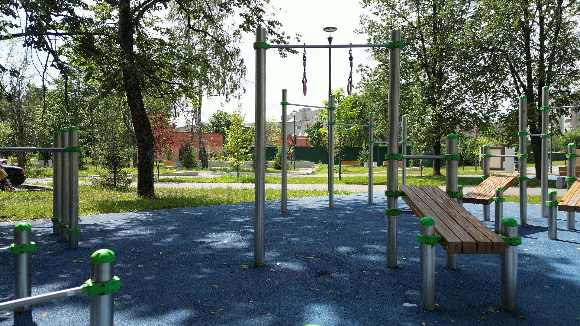 видео с коптера, черноголовка, благоустройство, детские площадки, строительство,