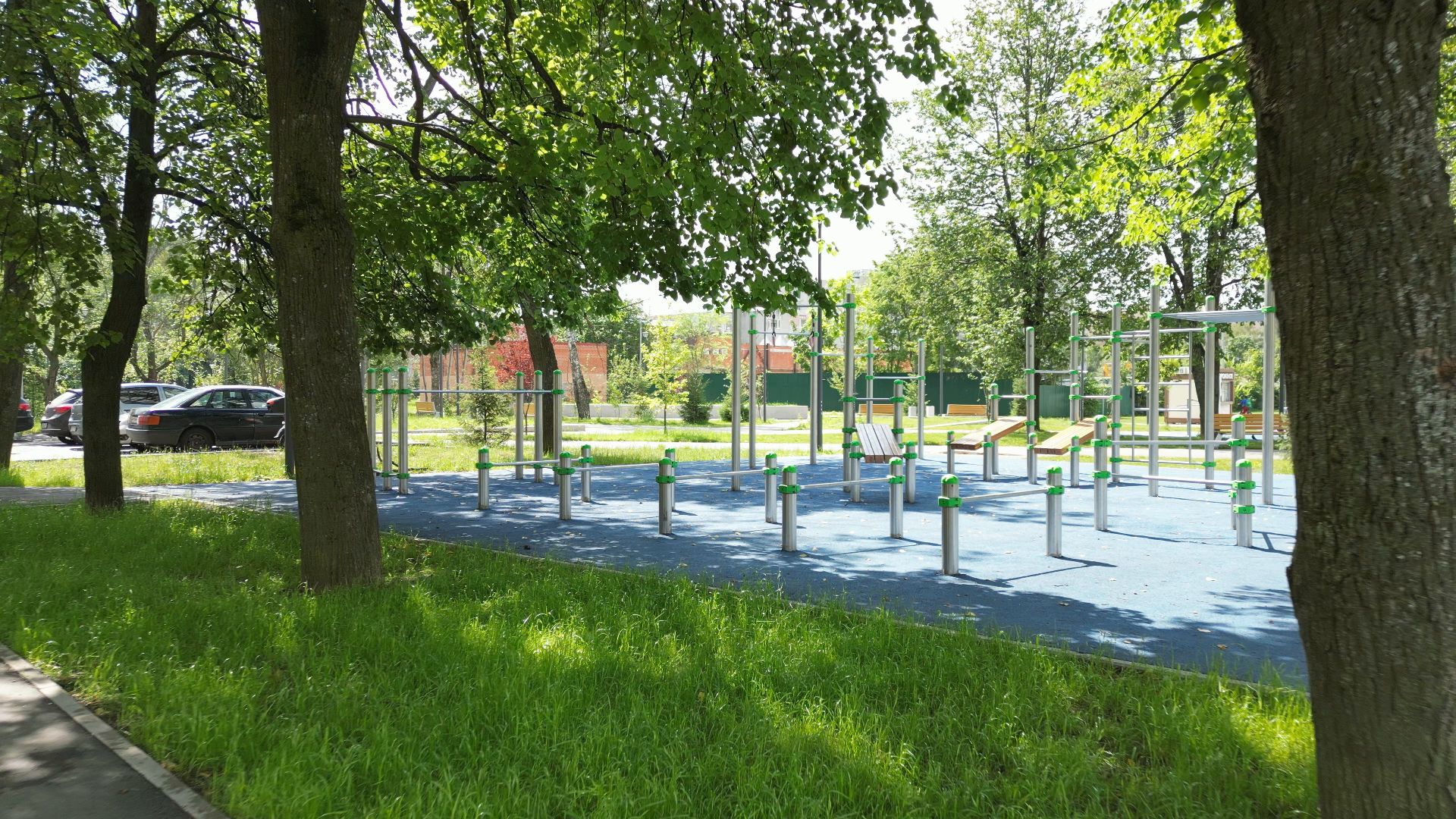 видео с коптера, черноголовка, благоустройство, детские площадки, строительство,