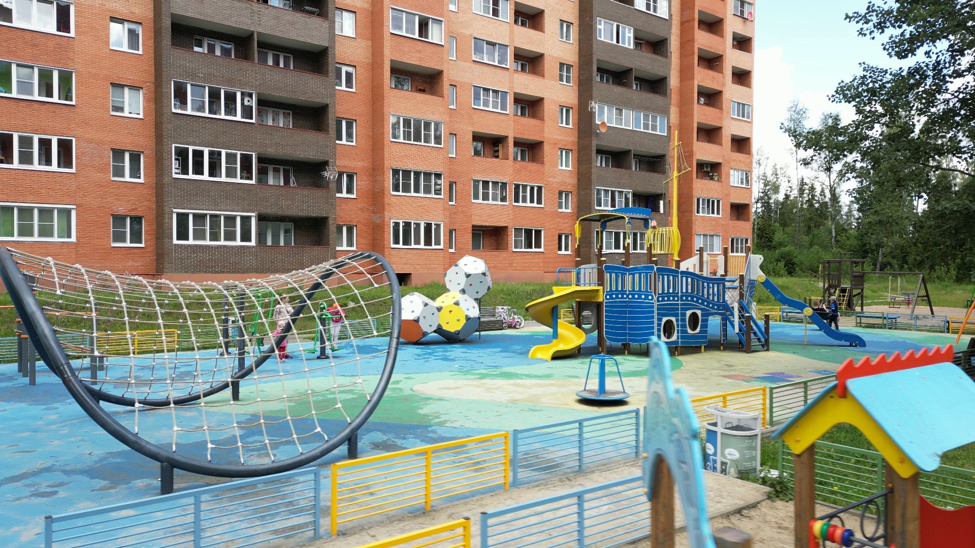 видео с коптера, черноголовка, благоустройство, детские площадки, строительство,