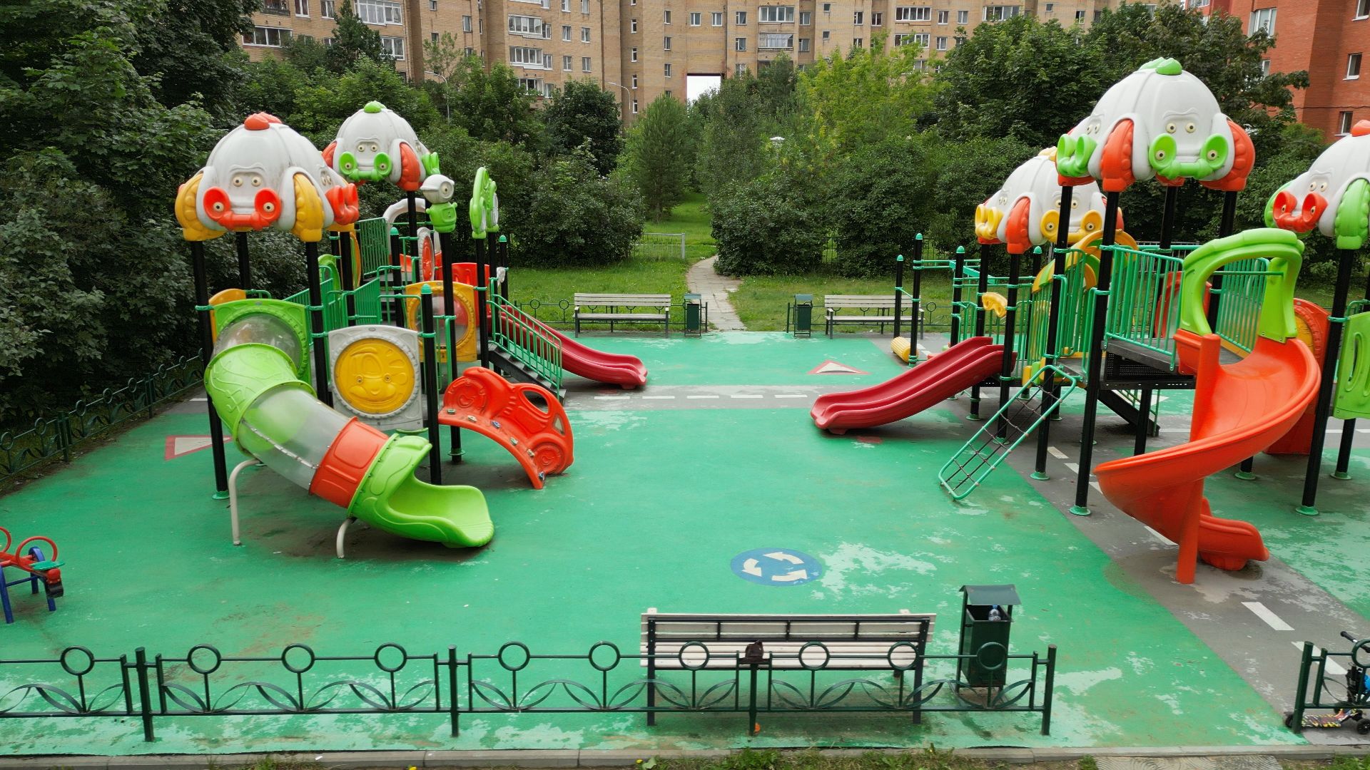 видео с коптера, черноголовка, строительство, благоустройство,