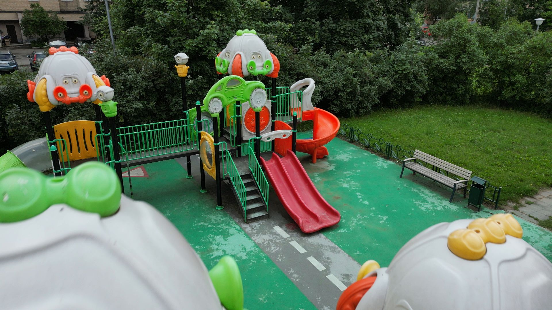 видео с коптера, черноголовка, строительство, благоустройство,