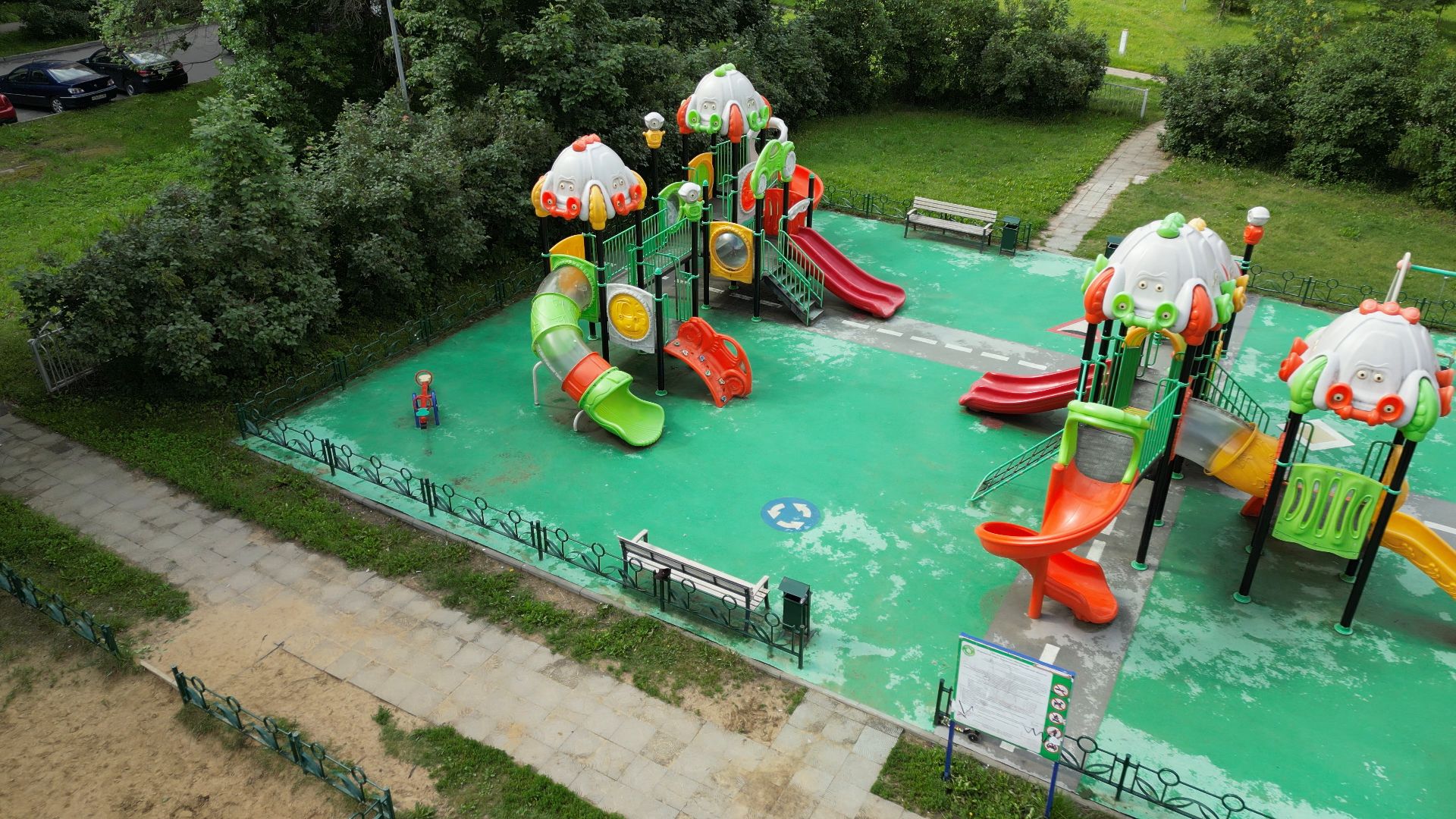 видео с коптера, черноголовка, строительство, благоустройство,