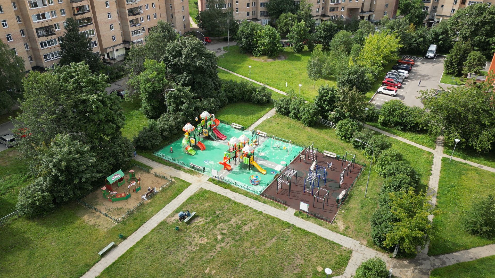 видео с коптера, черноголовка, строительство, благоустройство,