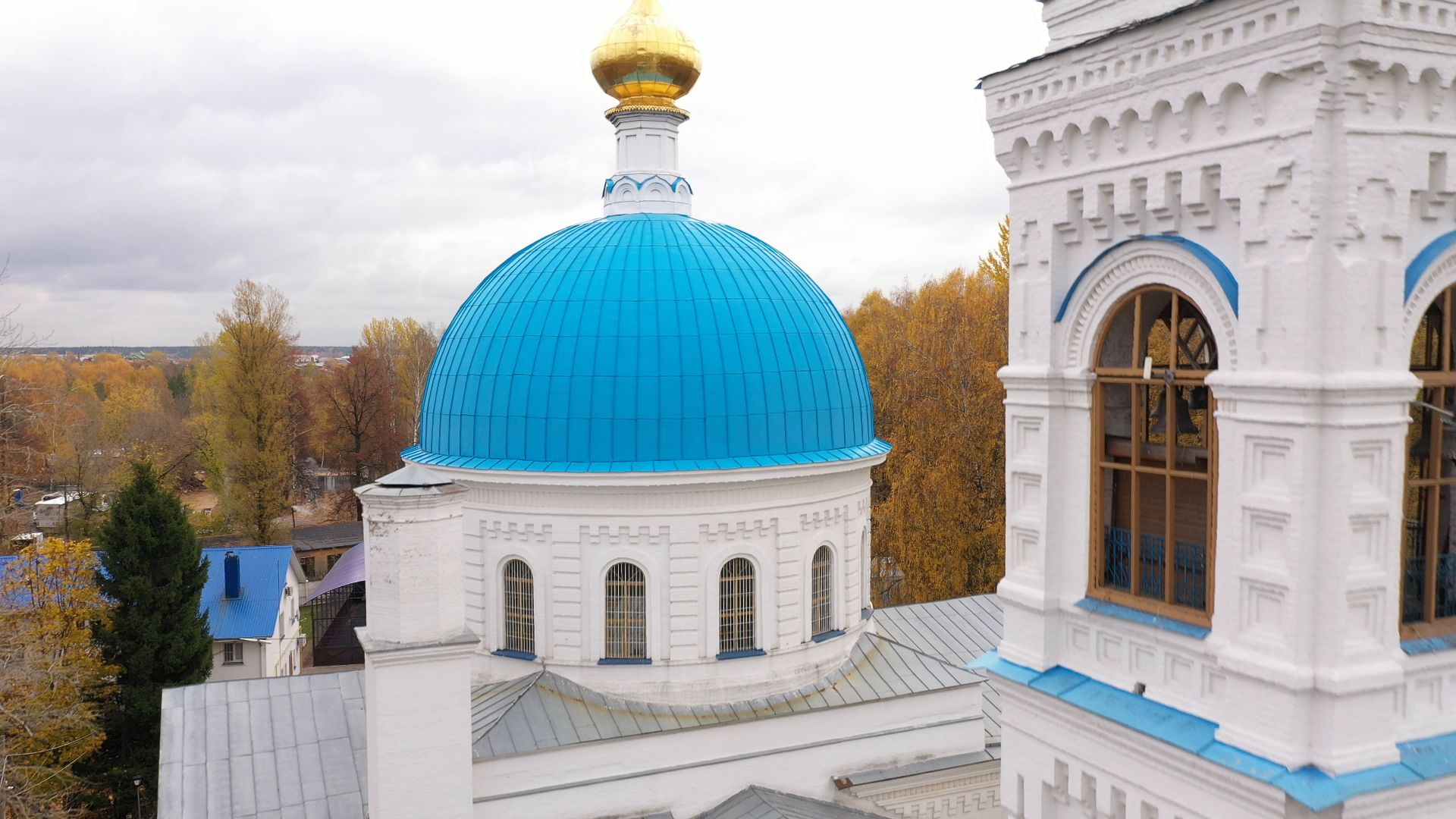 видео с коптера, балашиха, храм, архитектура,