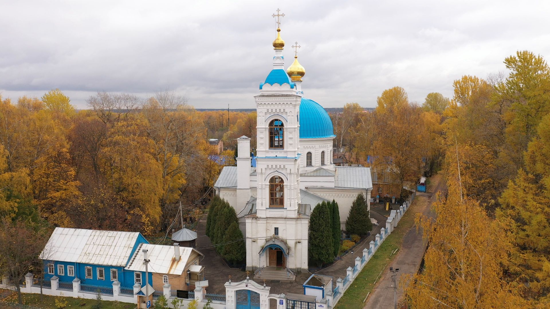 видео с коптера, балашиха, храм, архитектура,