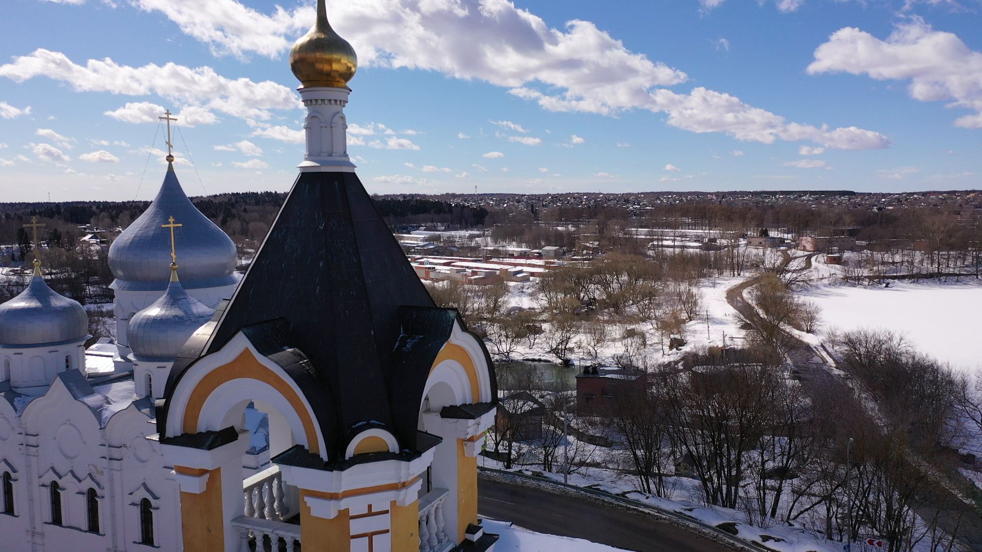 видео с коптера, сергиев посад, монастырь, культура,