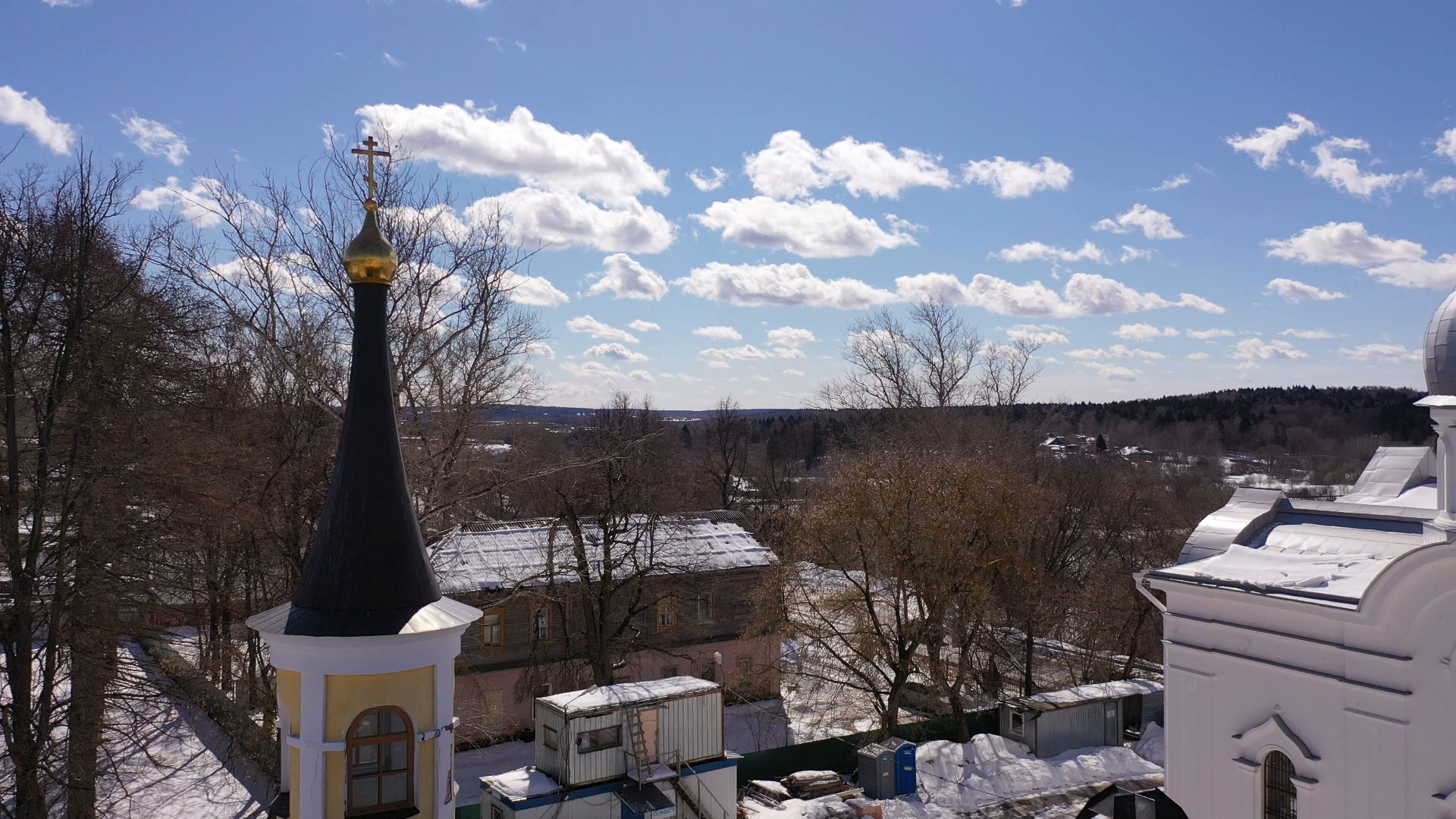 видео с коптера, сергиев посад, монастырь, культура,