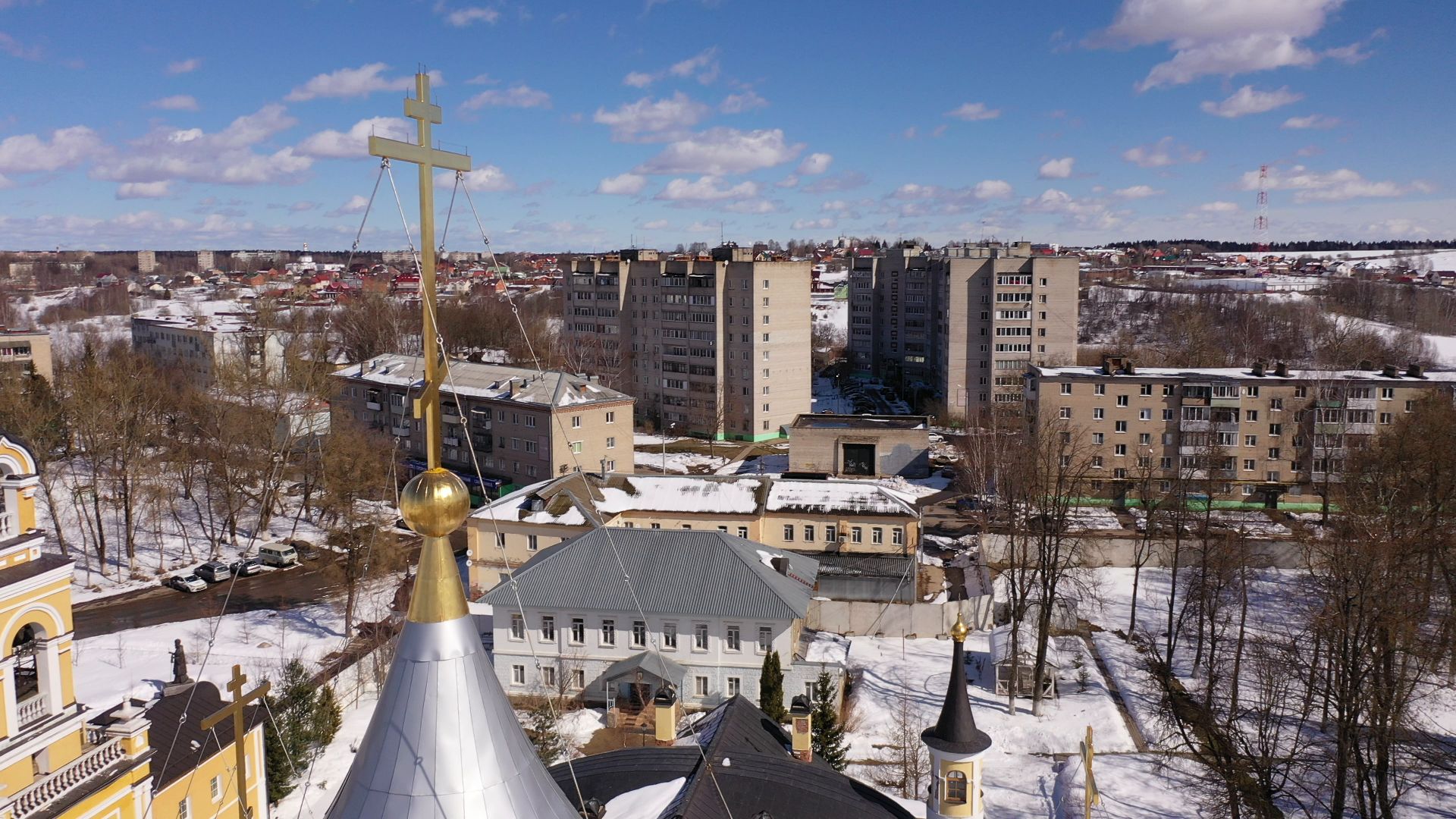 видео с коптера, сергиев посад, монастырь, культура,