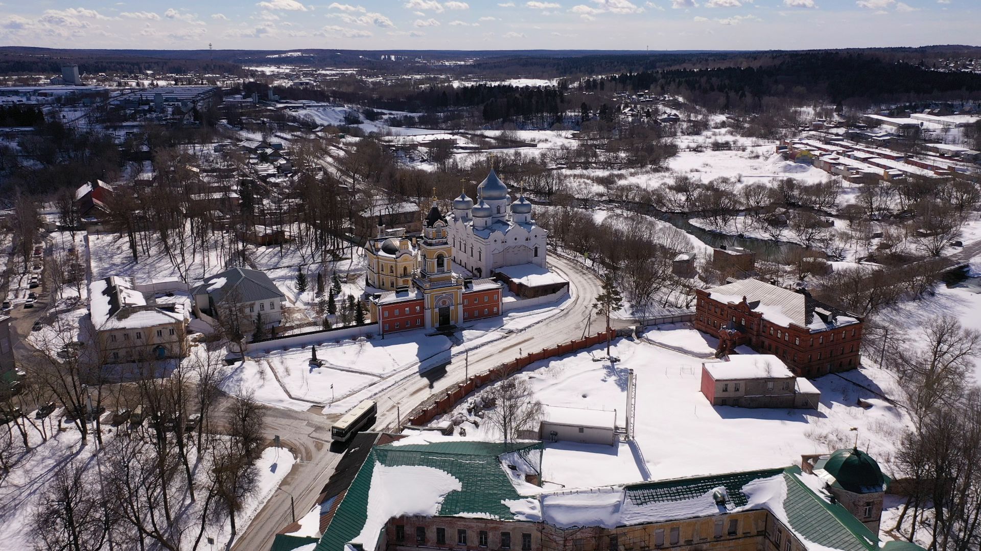 видео с коптера, сергиев посад, монастырь, культура,