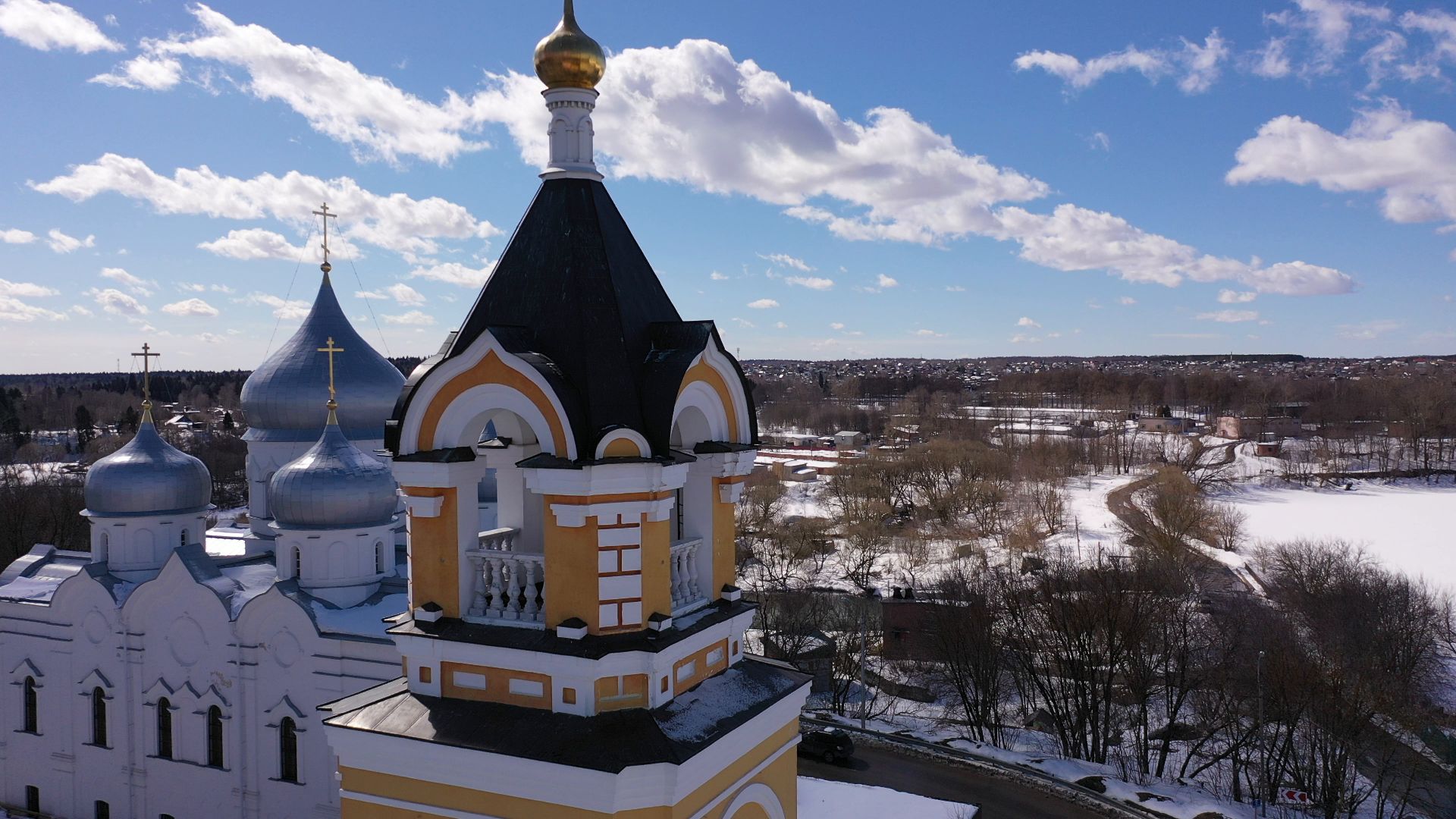 видео с коптера, сергиев посад, монастырь, культура,