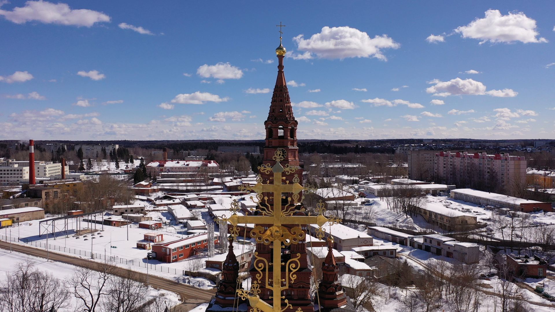 видео с коптера, сергиев посад, города, культура,