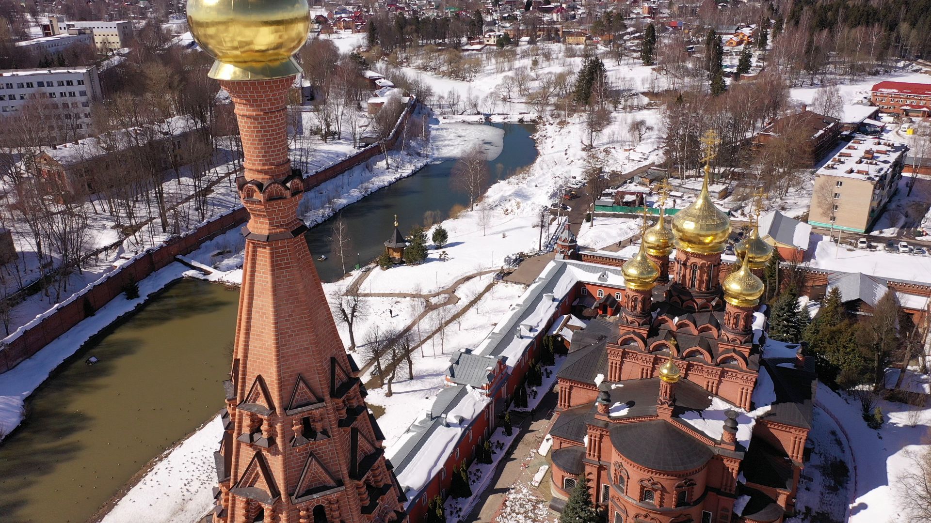 видео с коптера, сергиев посад, города, культура,
