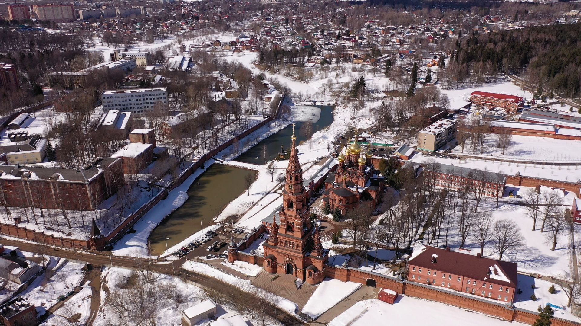 видео с коптера, сергиев посад, города, культура,