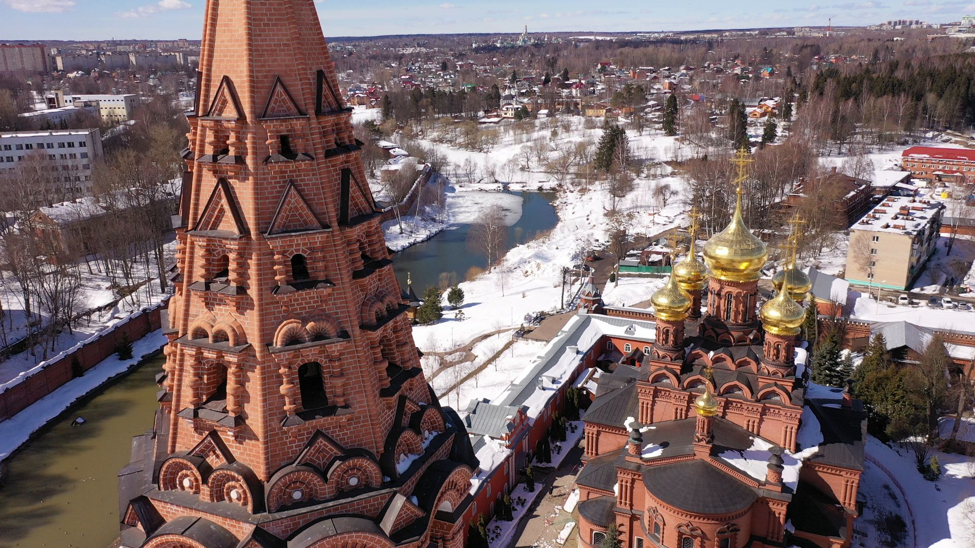 видео с коптера, сергиев посад, города, культура,