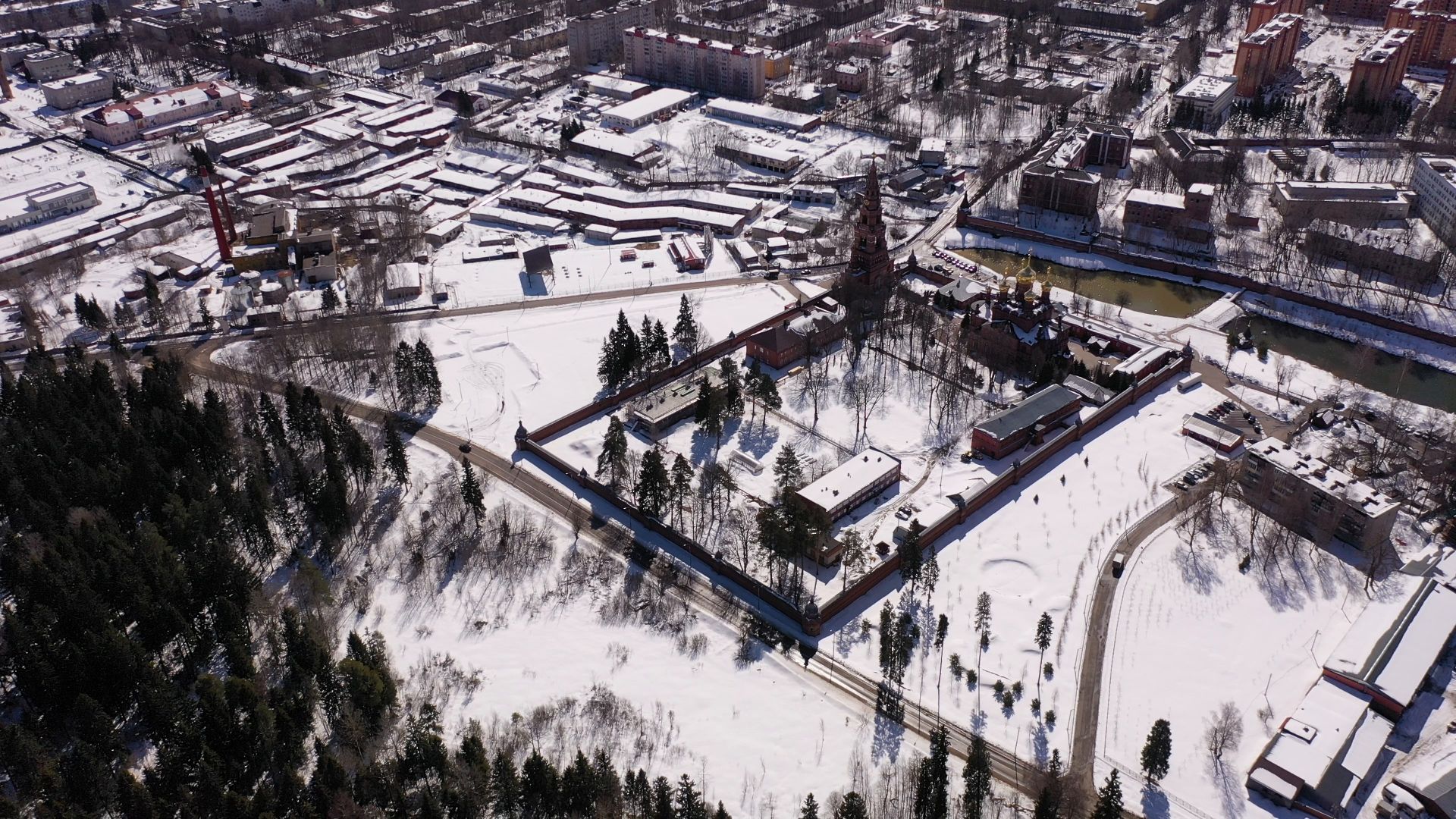 видео с коптера, сергиев посад, города, культура,