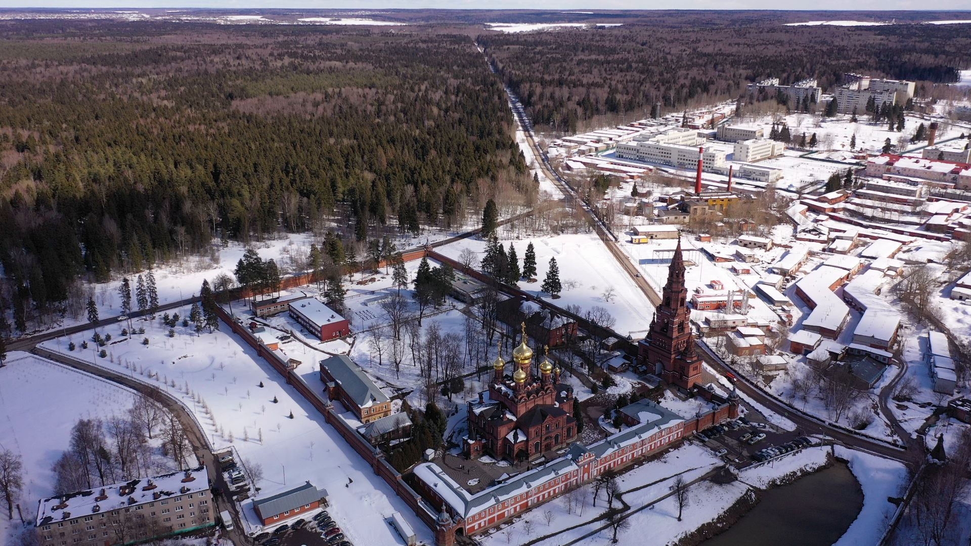 видео с коптера, сергиев посад, города, культура,