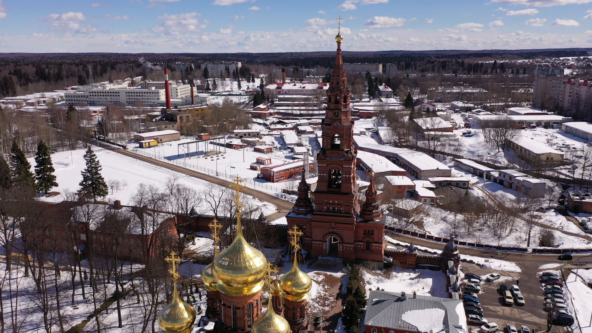 видео с коптера, сергиев посад, города, культура,