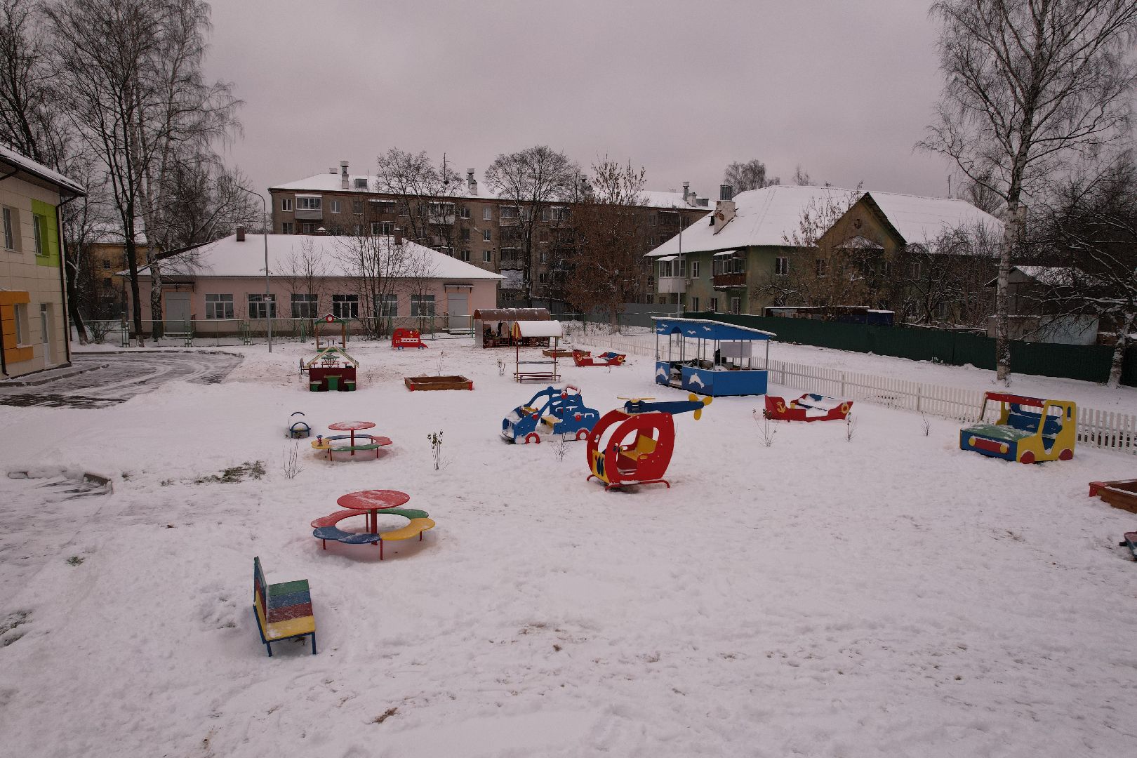 видео с коптера, щёлково, строительство, детский сад,