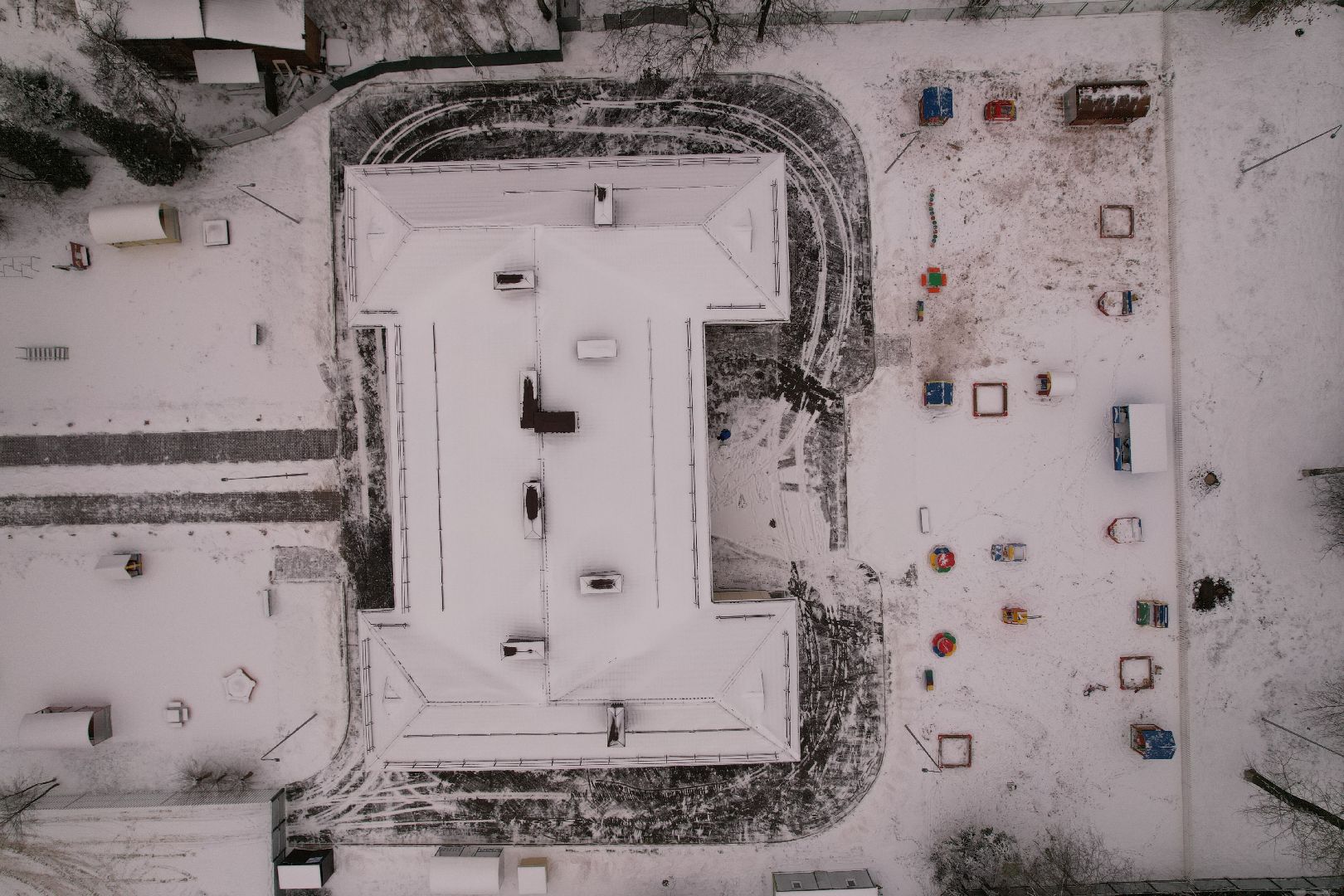 видео с коптера, щёлково, строительство, детский сад,