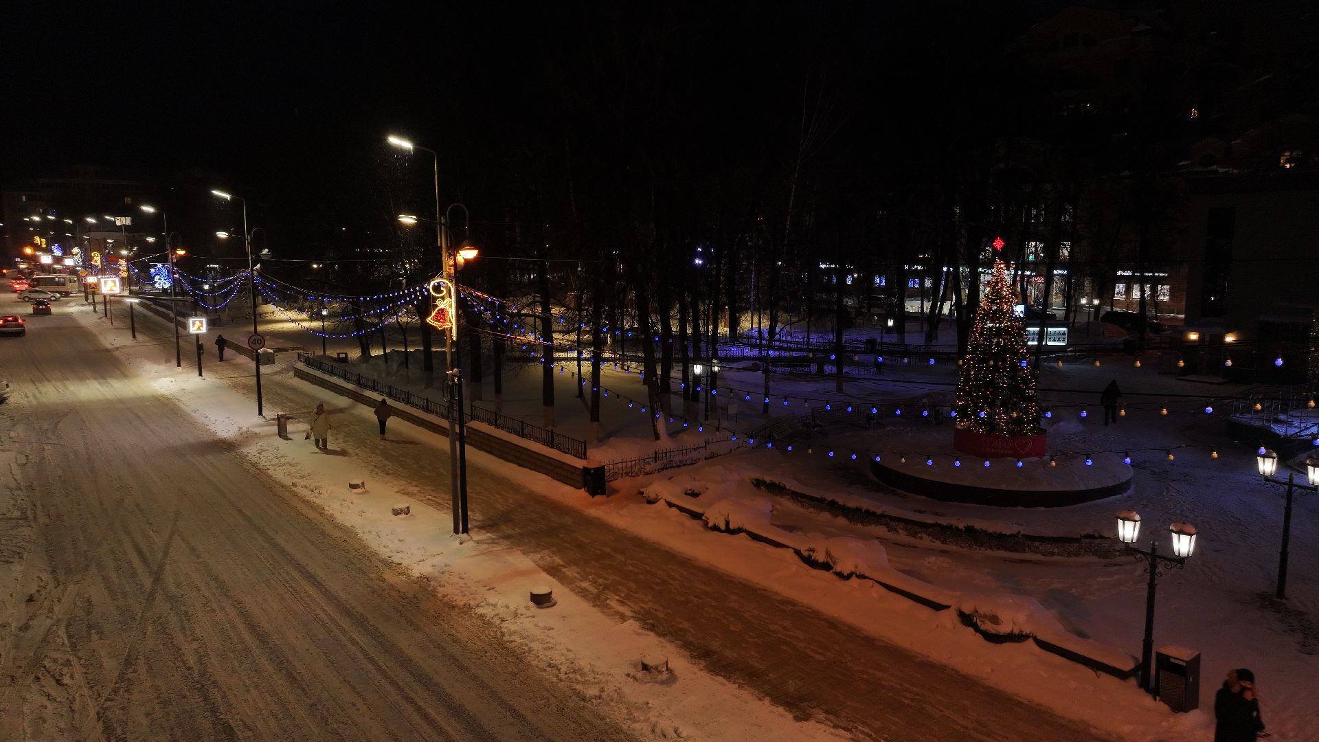 видео с коптера, звенигород, благоустройство,