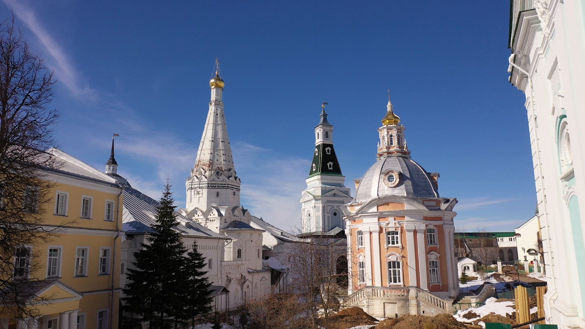 видео с коптера, архитектура, сергиев посад,