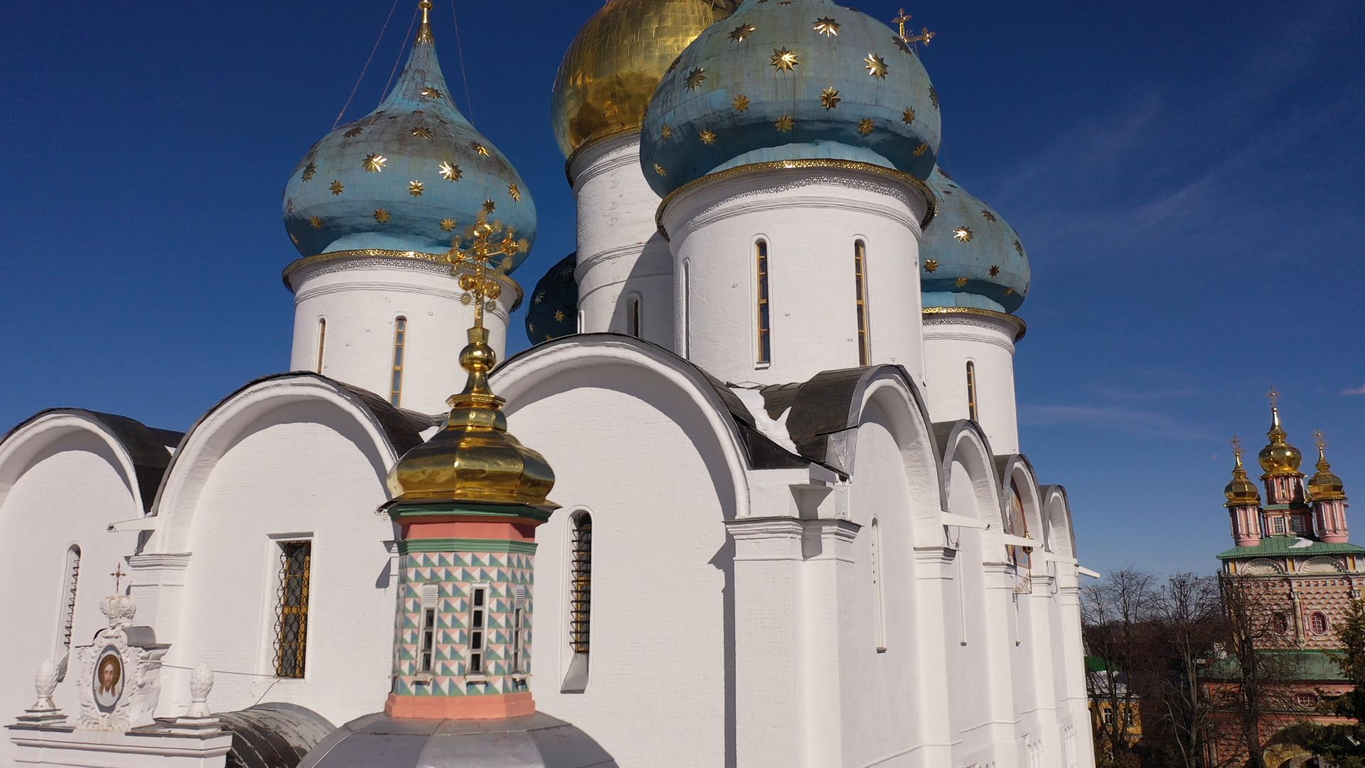 видео с коптера, архитектура, сергиев посад,
