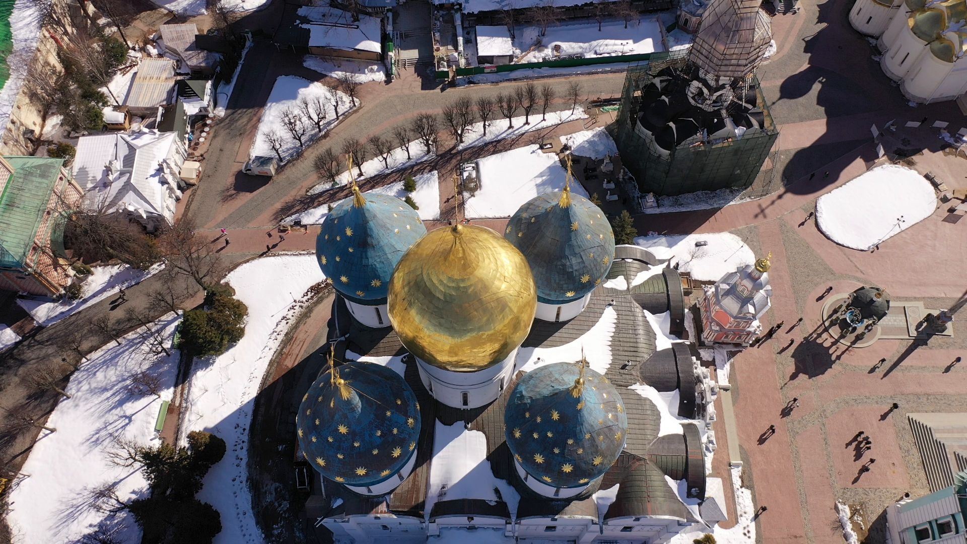 видео с коптера, архитектура, сергиев посад,