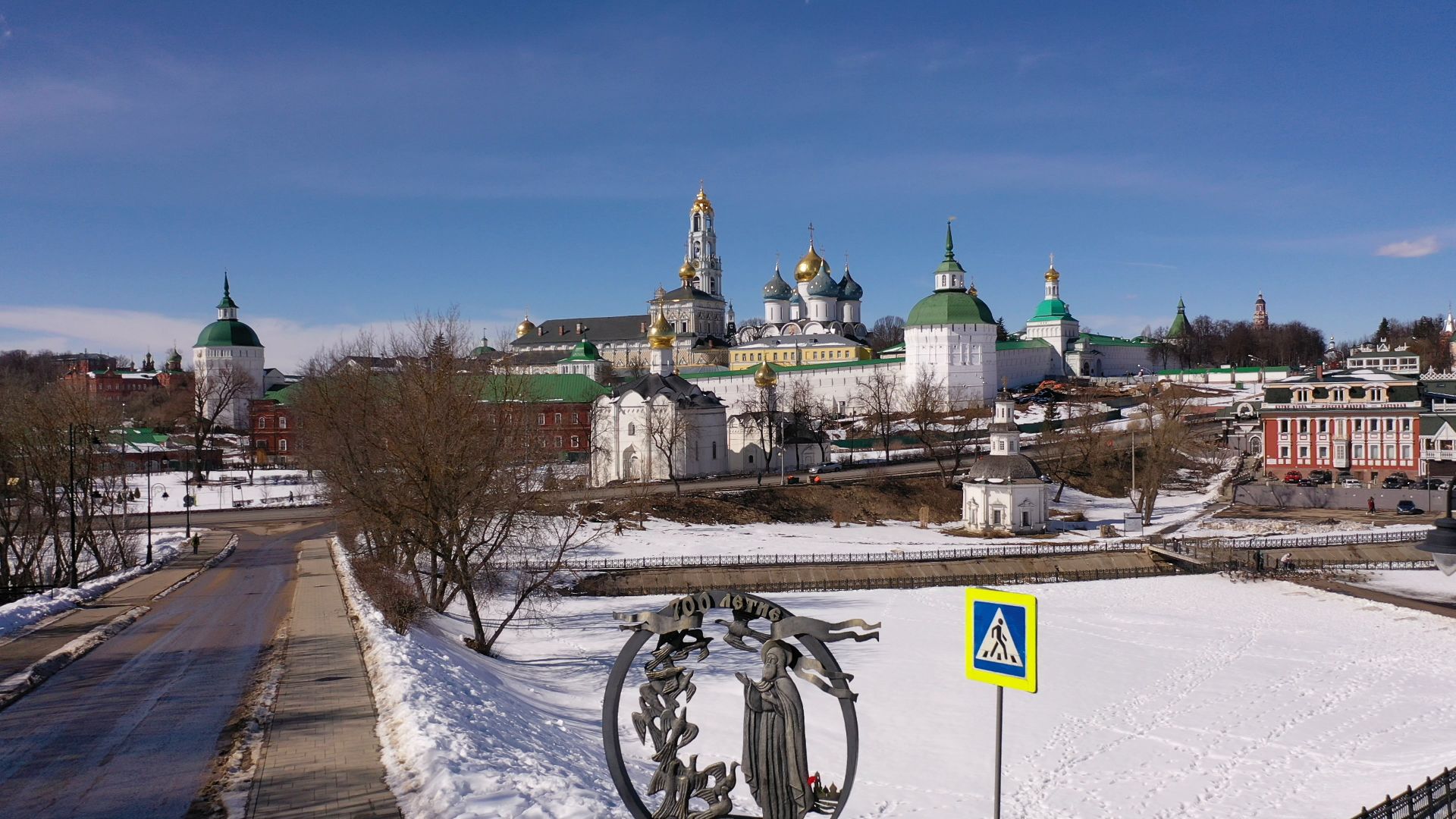 видео с коптера, архитектура, сергиев посад,