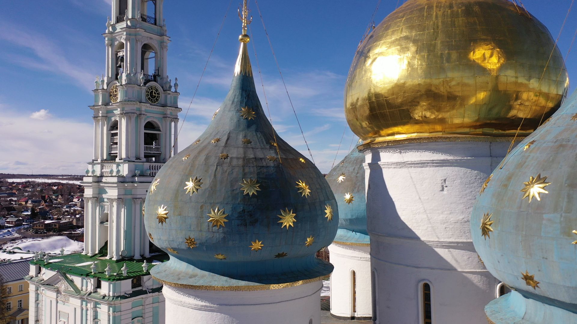 видео с коптера, архитектура, сергиев посад,