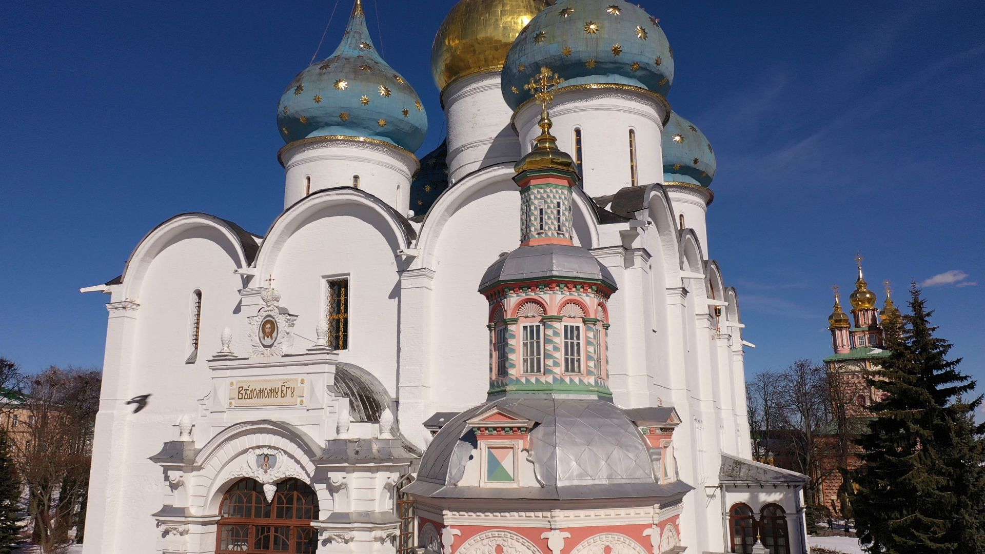 видео с коптера, архитектура, сергиев посад,