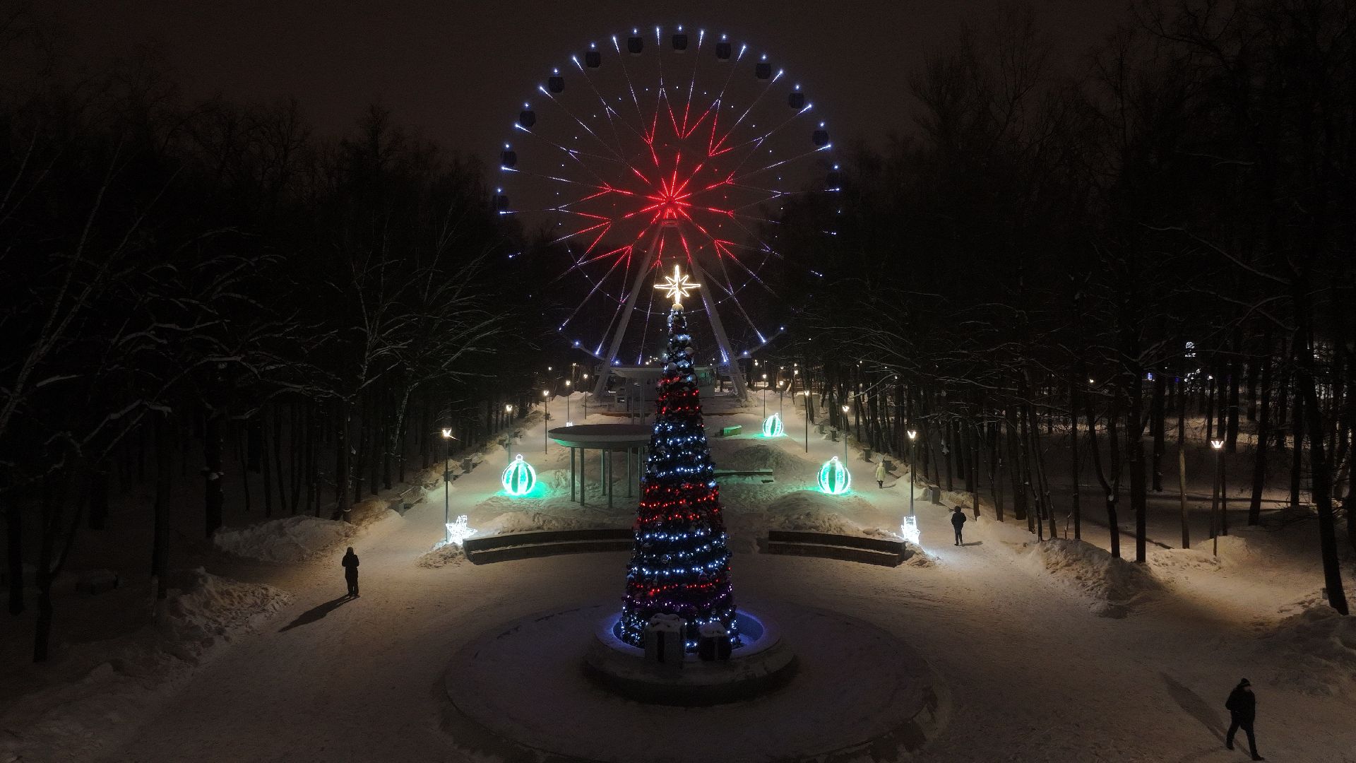химки, видео с коптера, зима в подмосковье, благоустройство,