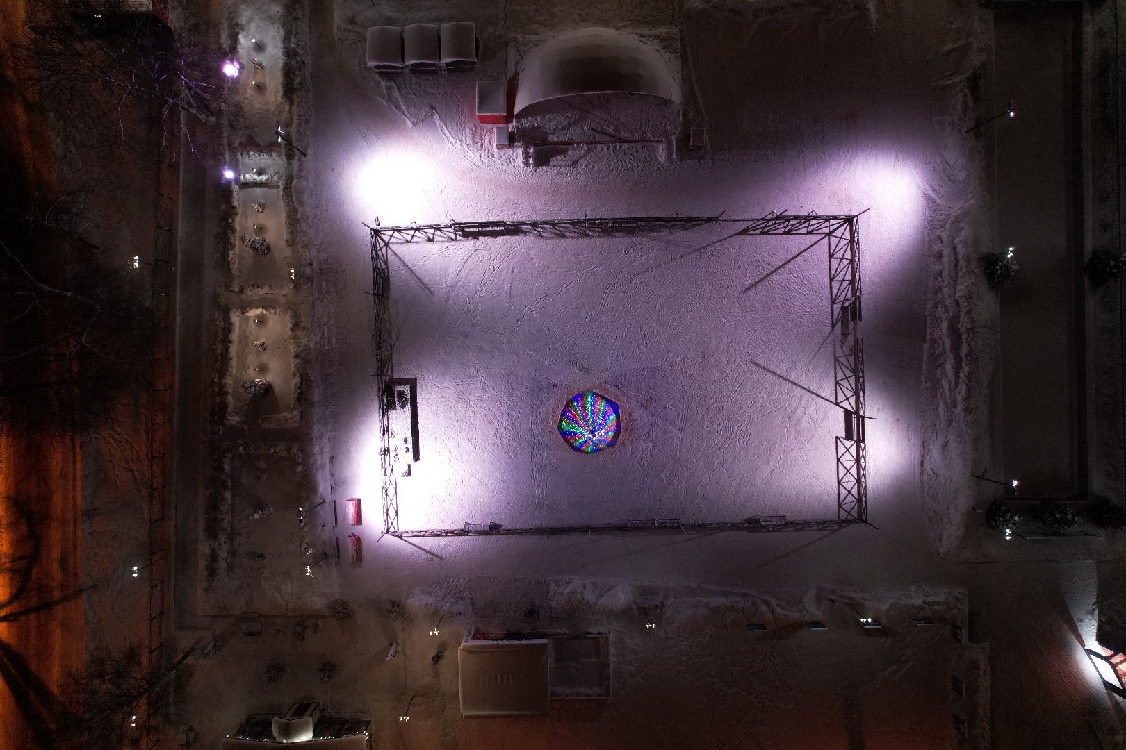 видео с коптера, хотьково, сергиев посад, благоустройство, зима в подмосковье,