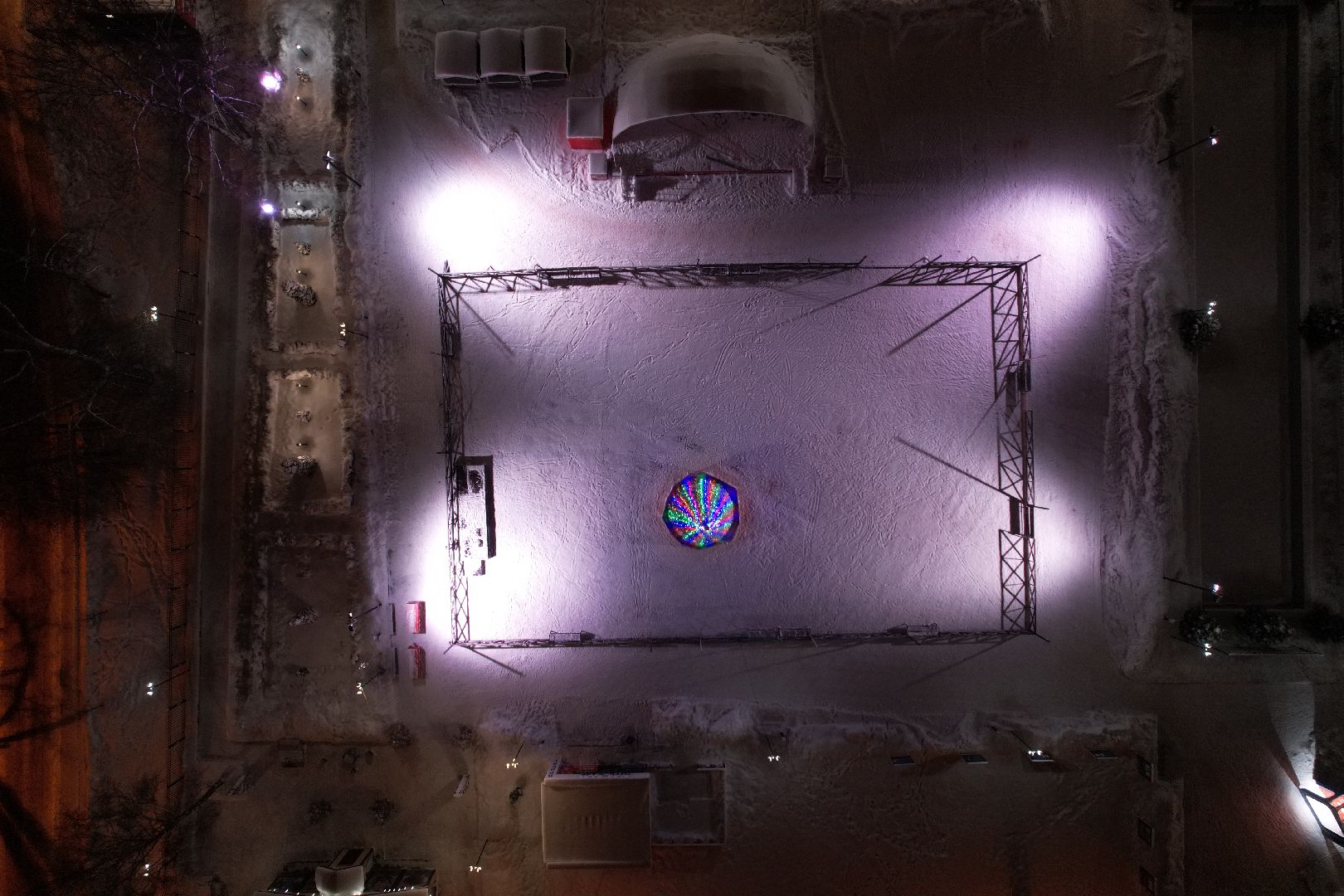 видео с коптера, хотьково, сергиев посад, благоустройство, зима в подмосковье,