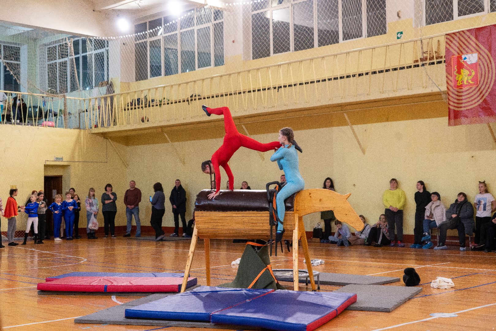Егорьевск, конный спорт, вольтижировка, зимние узоры