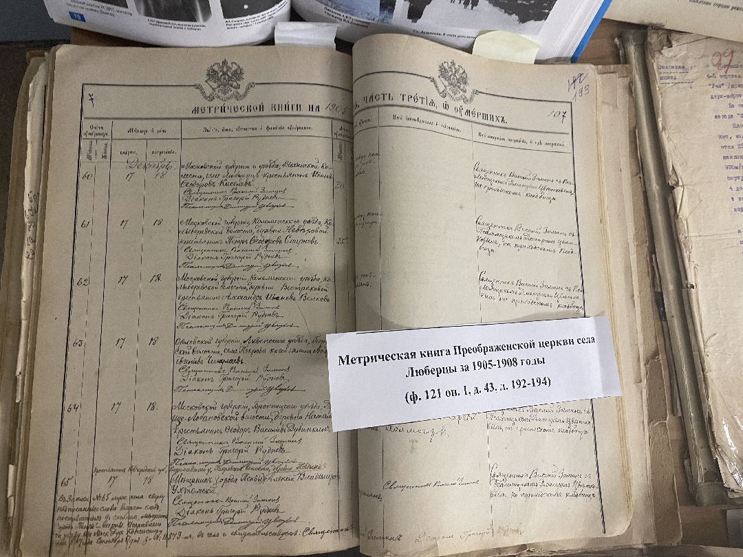 Архив, документы, Люберцы