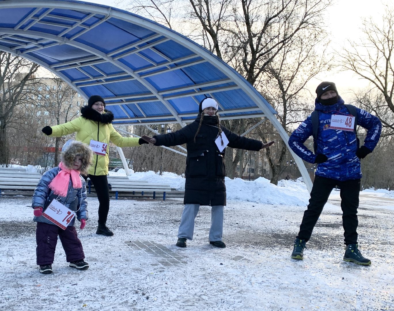 Балашиха, Подмосковье, Новогодний забег, Парк Заречная, Морозы,