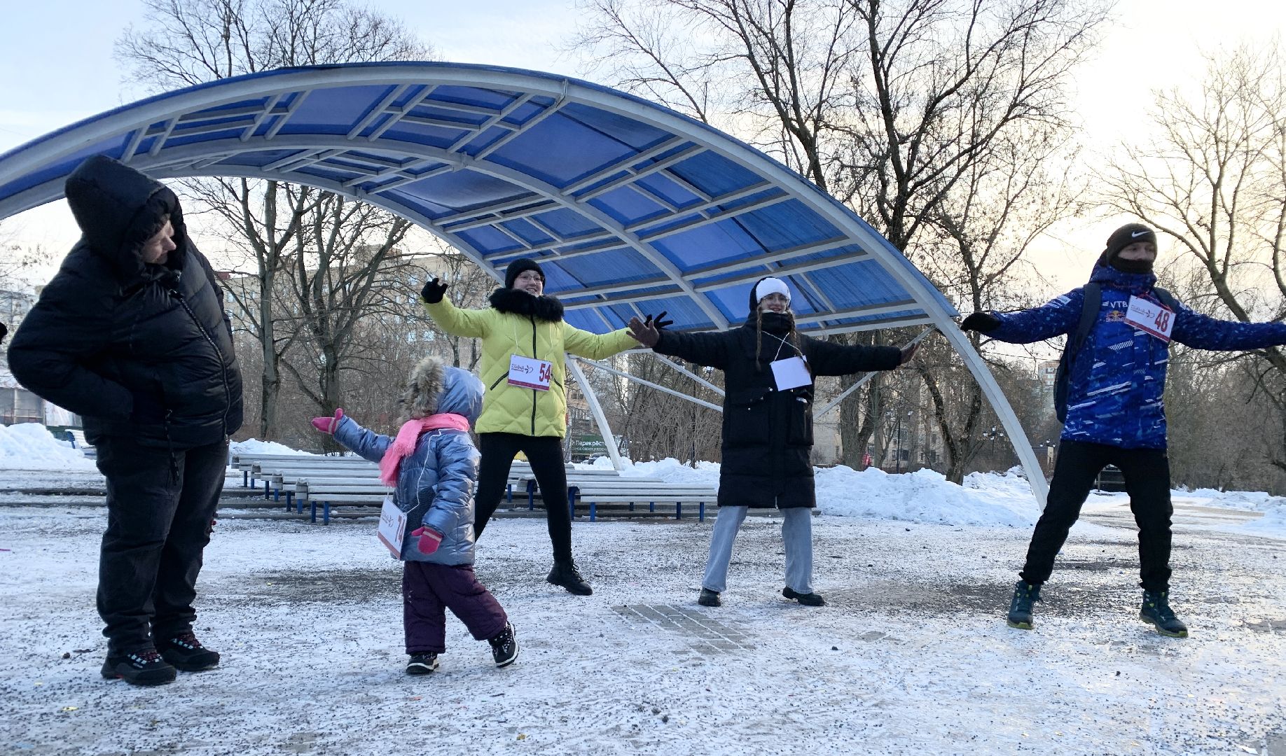 Балашиха, Подмосковье, Новогодний забег, Парк Заречная, Морозы,