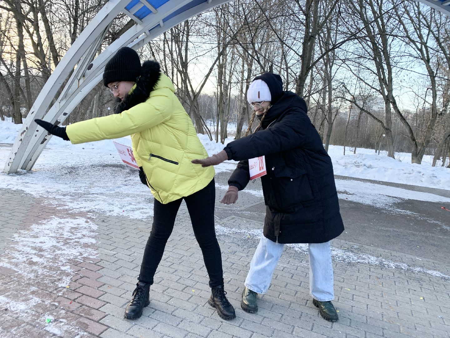 Балашиха, Подмосковье, Новогодний забег, Парк Заречная, Морозы,