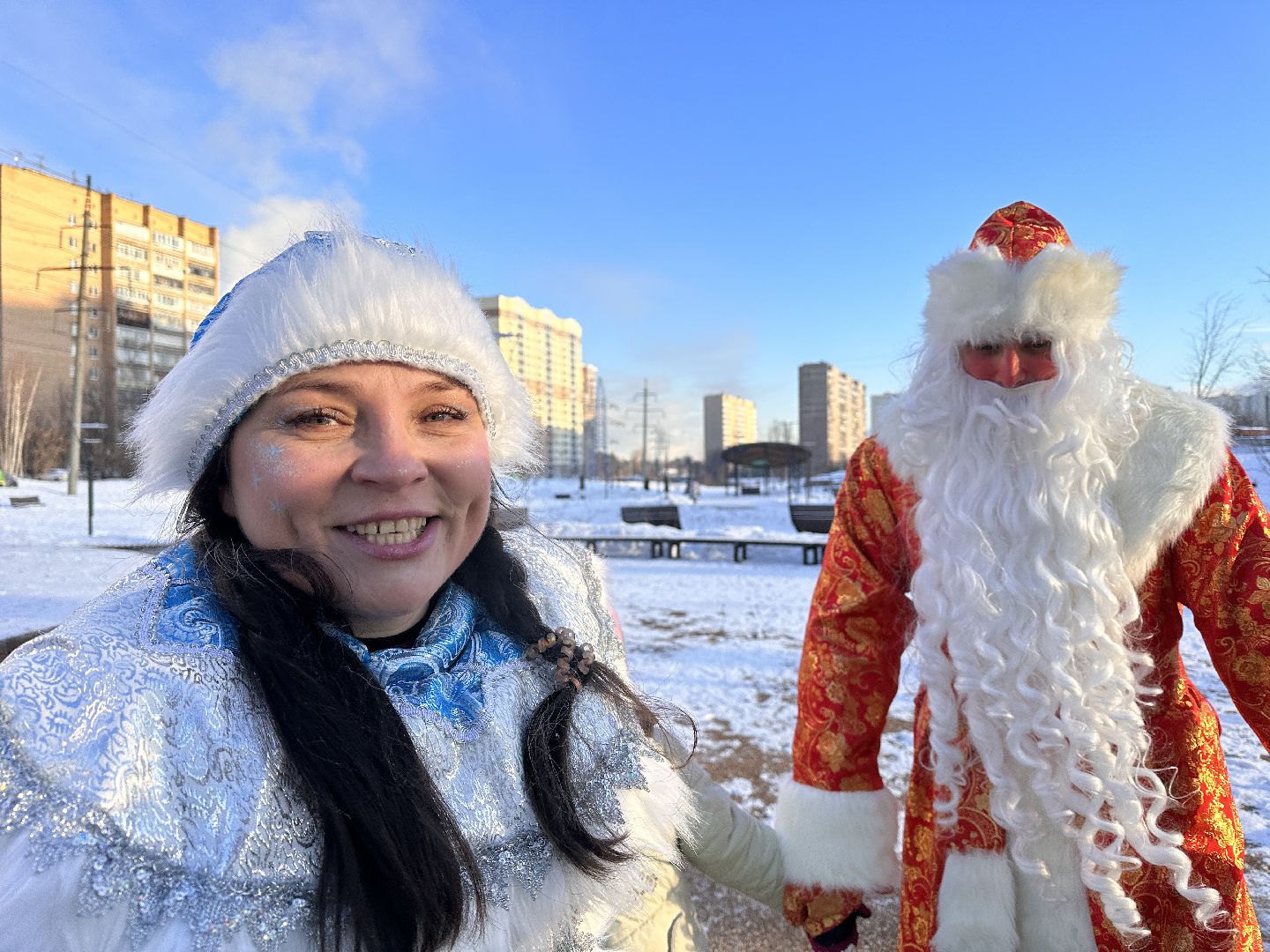 Одинцово, Сквер Союзный, парки подмосковья, зима в подмосковье,