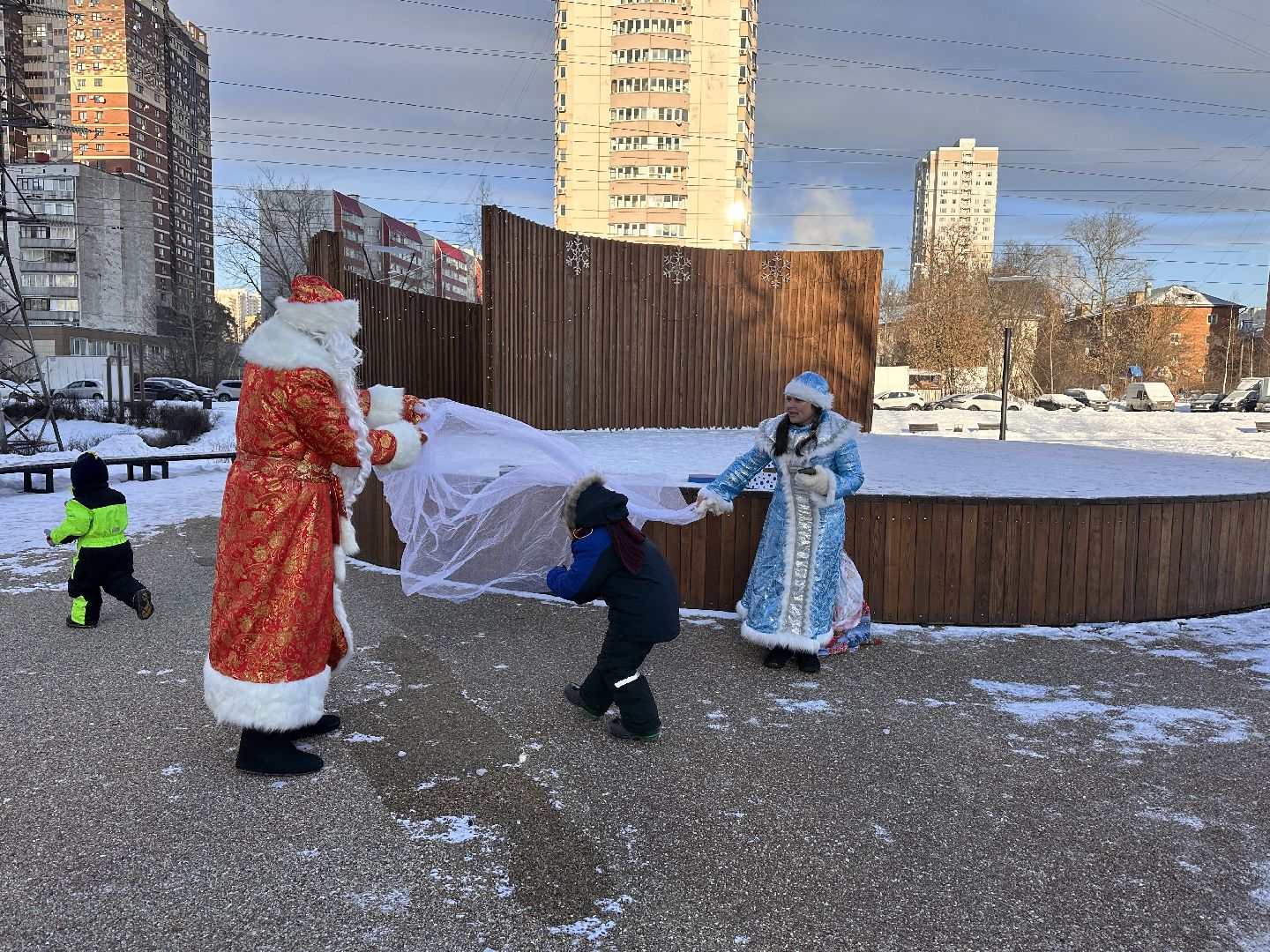 Одинцово, Сквер Союзный, парки подмосковья, зима в подмосковье,