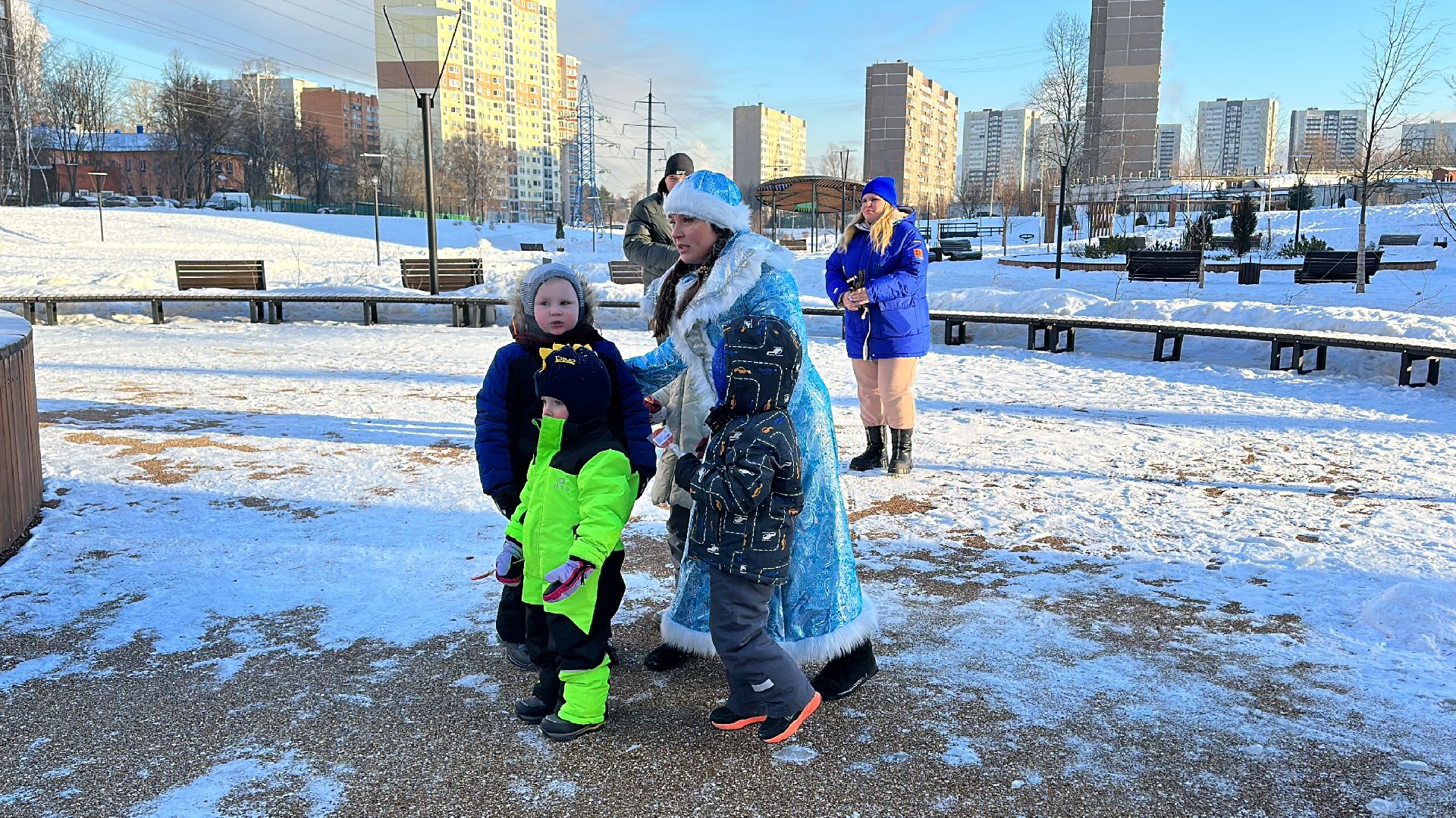 Одинцово, Сквер Союзный, парки подмосковья, зима в подмосковье,