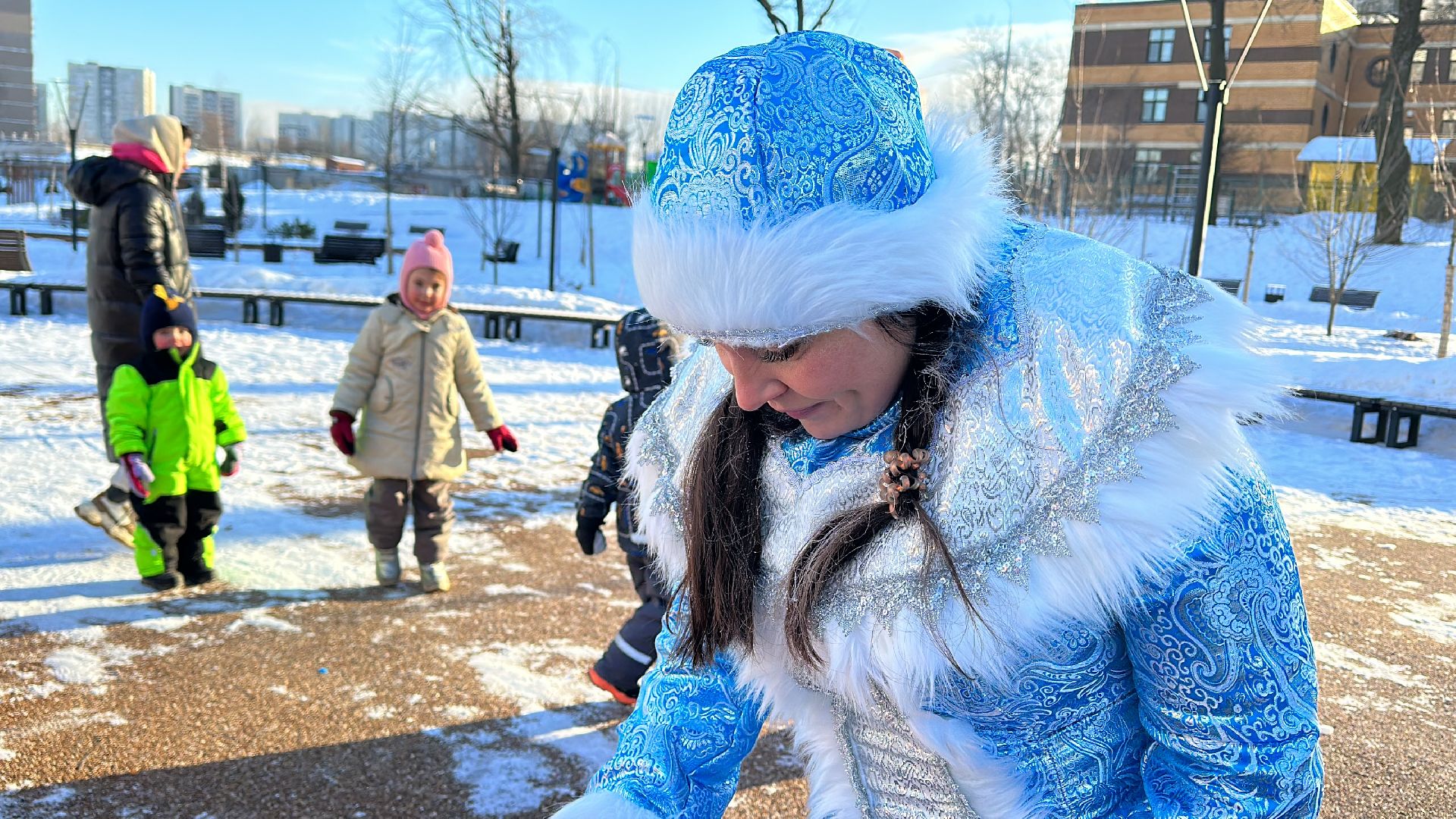 Одинцово, Сквер Союзный, парки подмосковья, зима в подмосковье,