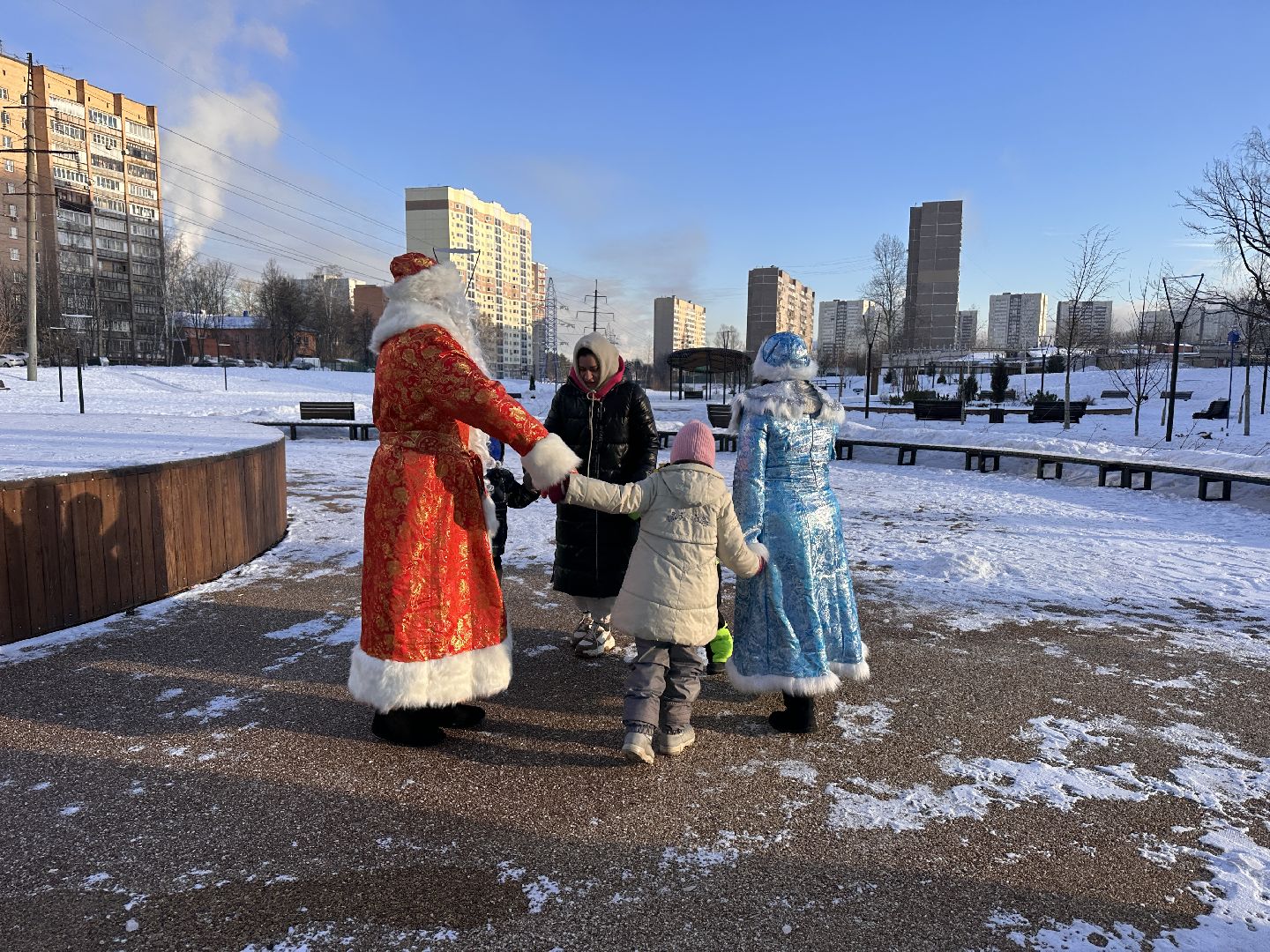 Одинцово, Сквер Союзный, парки подмосковья, зима в подмосковье,