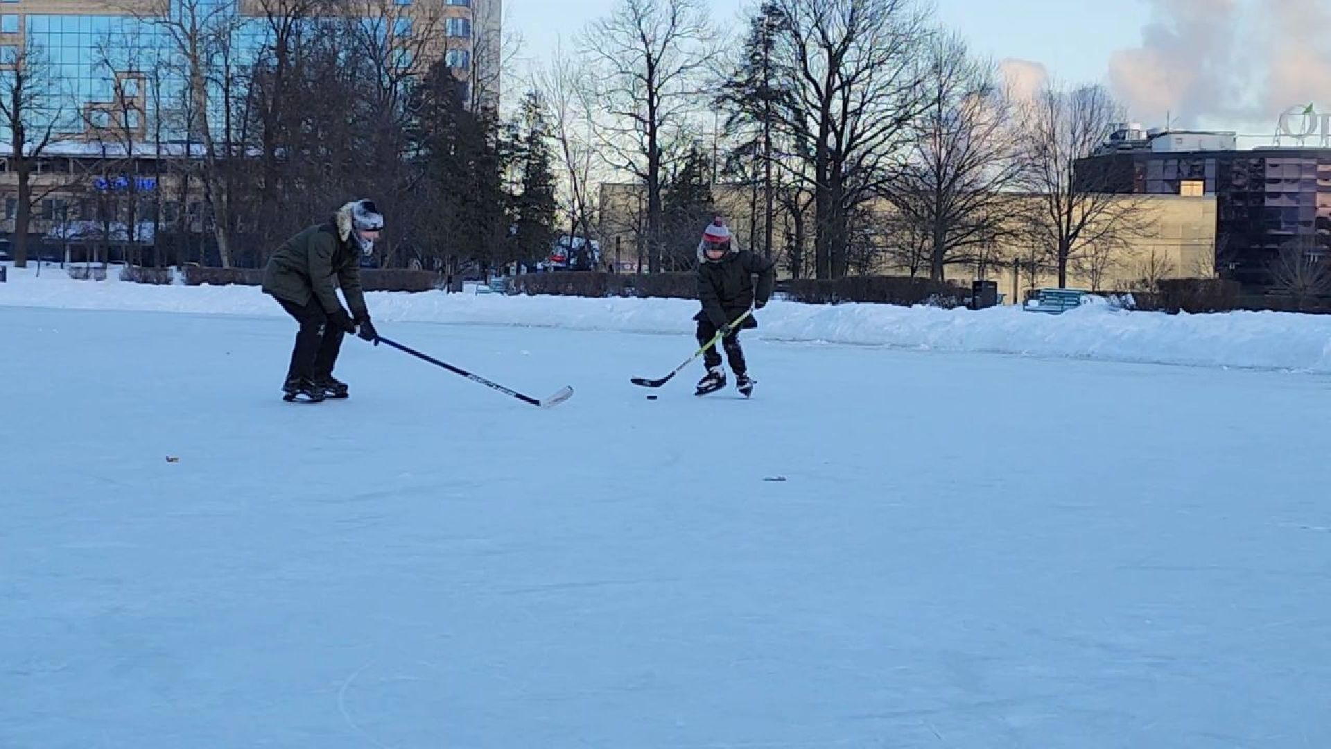 Одинцово, пруд, коньки, зима в подмосковье,