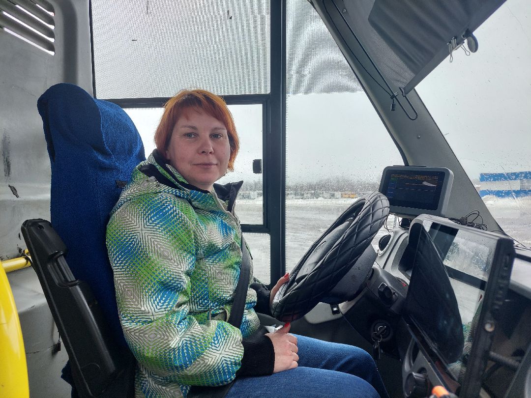 автобусы, водитель, женщина, работа