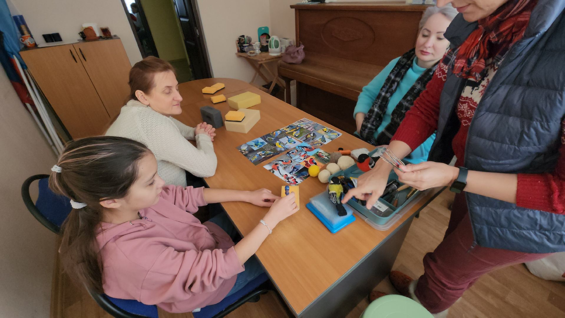 Город-сад, занятия, валяние из сухой шерсти, Канышева, Пушкарева,